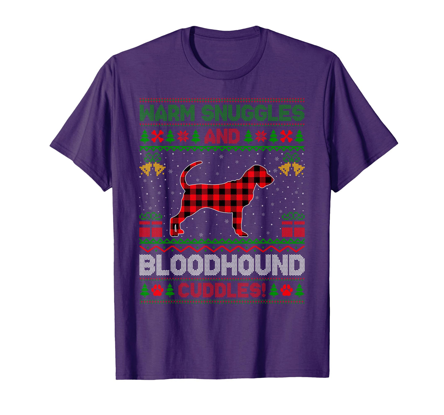 Bloodhound Dog Ugly Christmas Sweater Funny Dog Lover Xmas T-Shirt