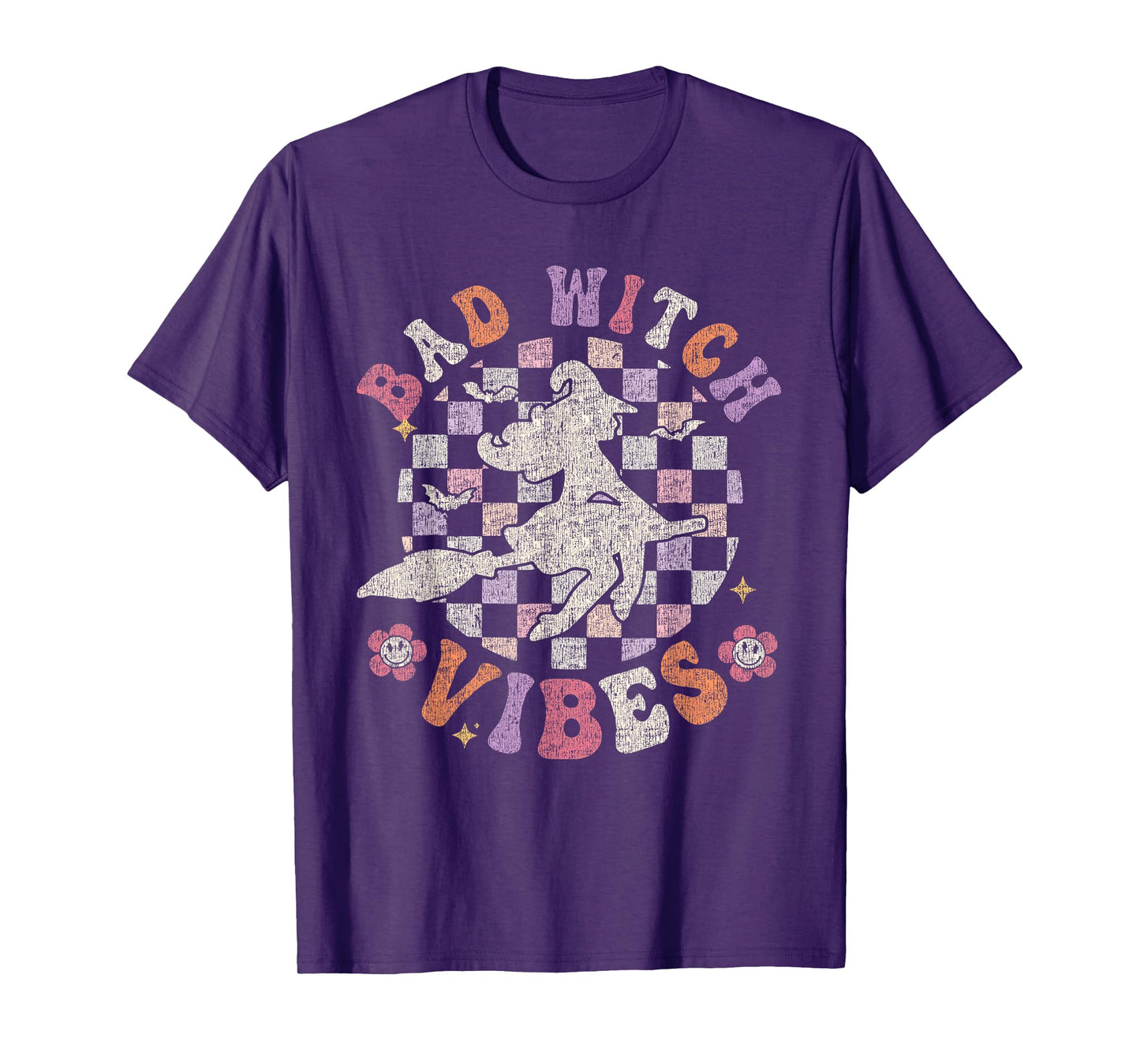 Bad Witch Vibes Retro Halloween T-Shirt
