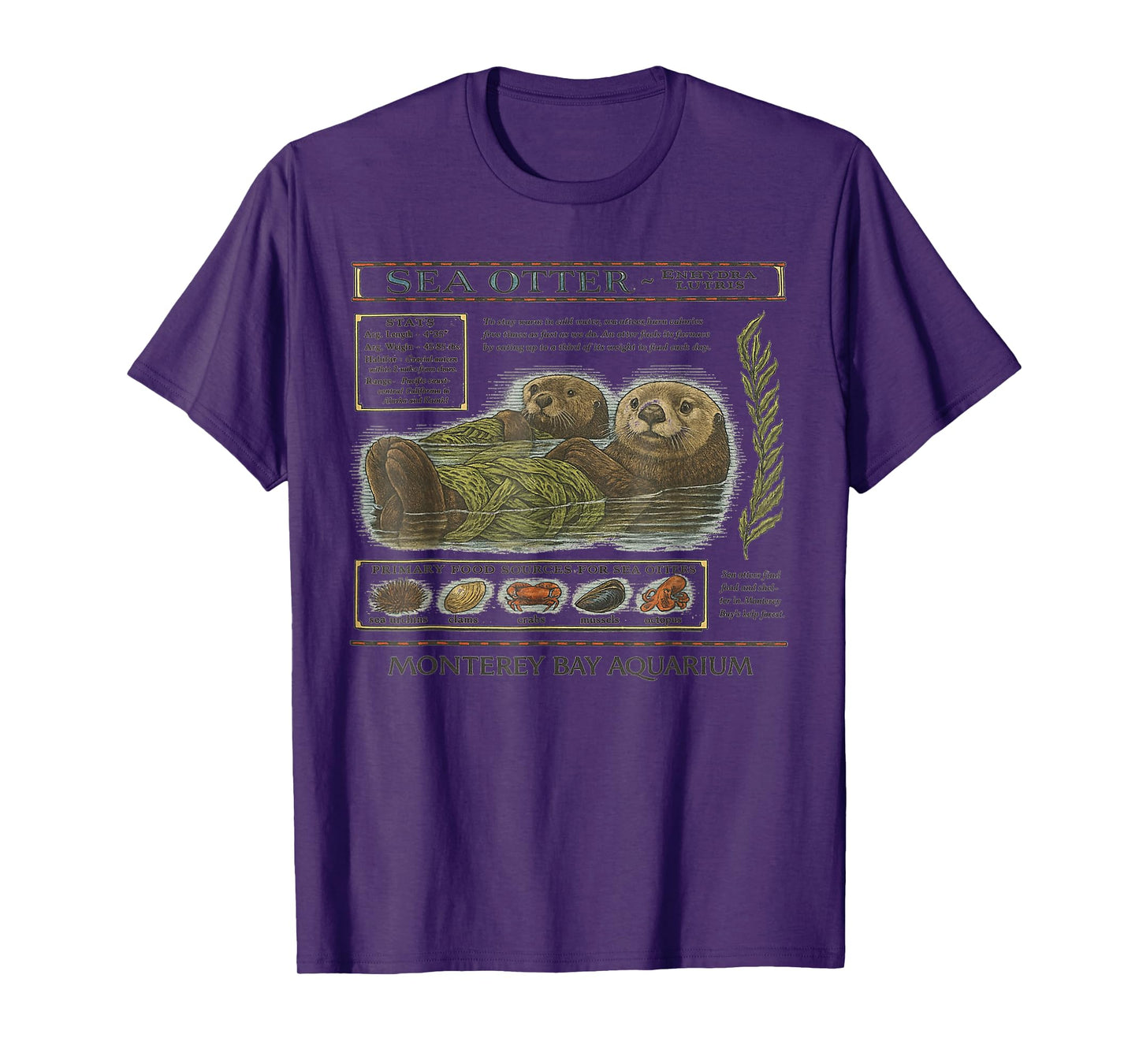 Vintage Sea Otter Monterey California 90's Aquarium Lover T-Shirt