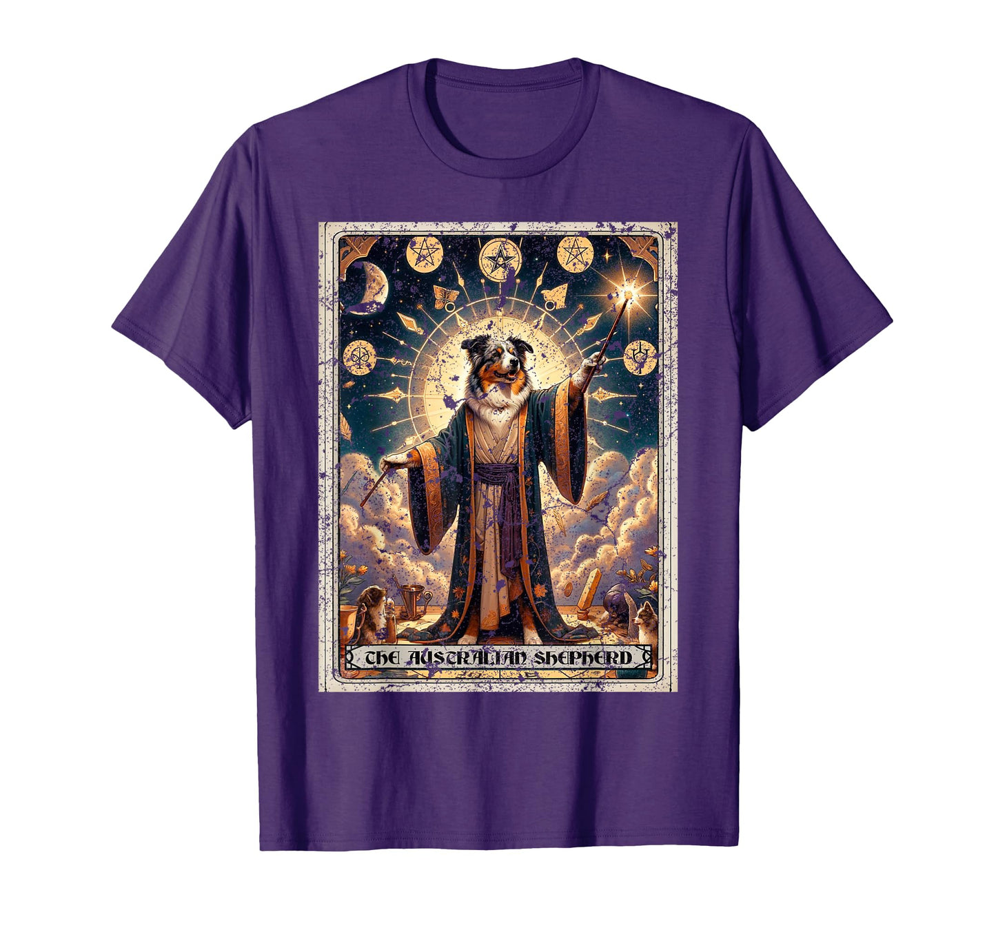 Australian Shepherd Tarot Card Dog T-Shirt