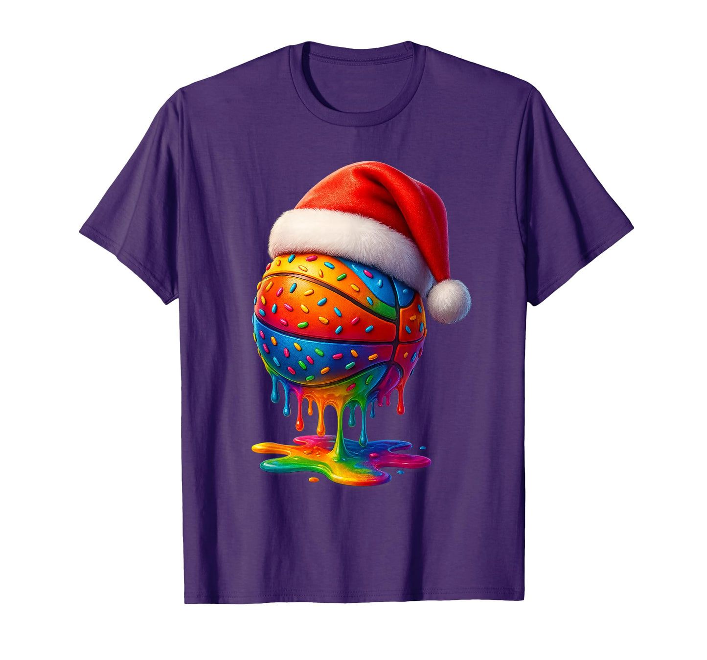 Basketball Ice Cream Drip Christmas Tees Gifts Boys Youth T-Shirt