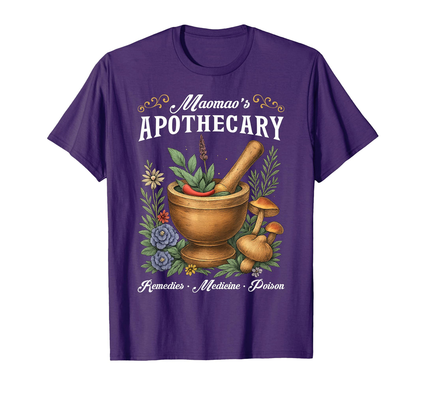 Apothecary Remedies Medicine Poison Herbal Witchy Vibe T-Shirt
