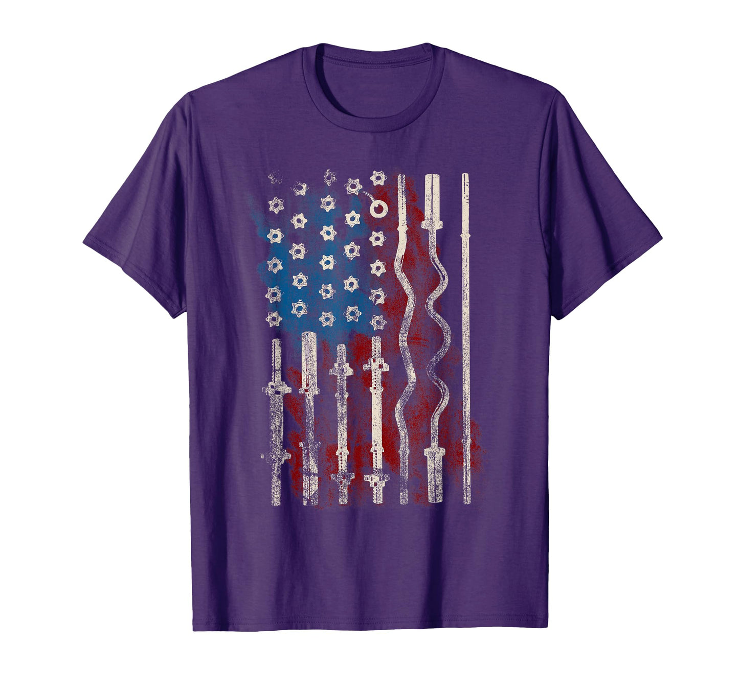 Patriotic American Flag Gym T Shirt for Weight Lifters