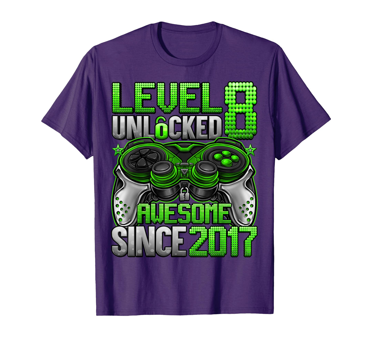 Level 8 Unlocked 8 Year Old Gifts For Boys 8th Birthday Boy T-Shirt