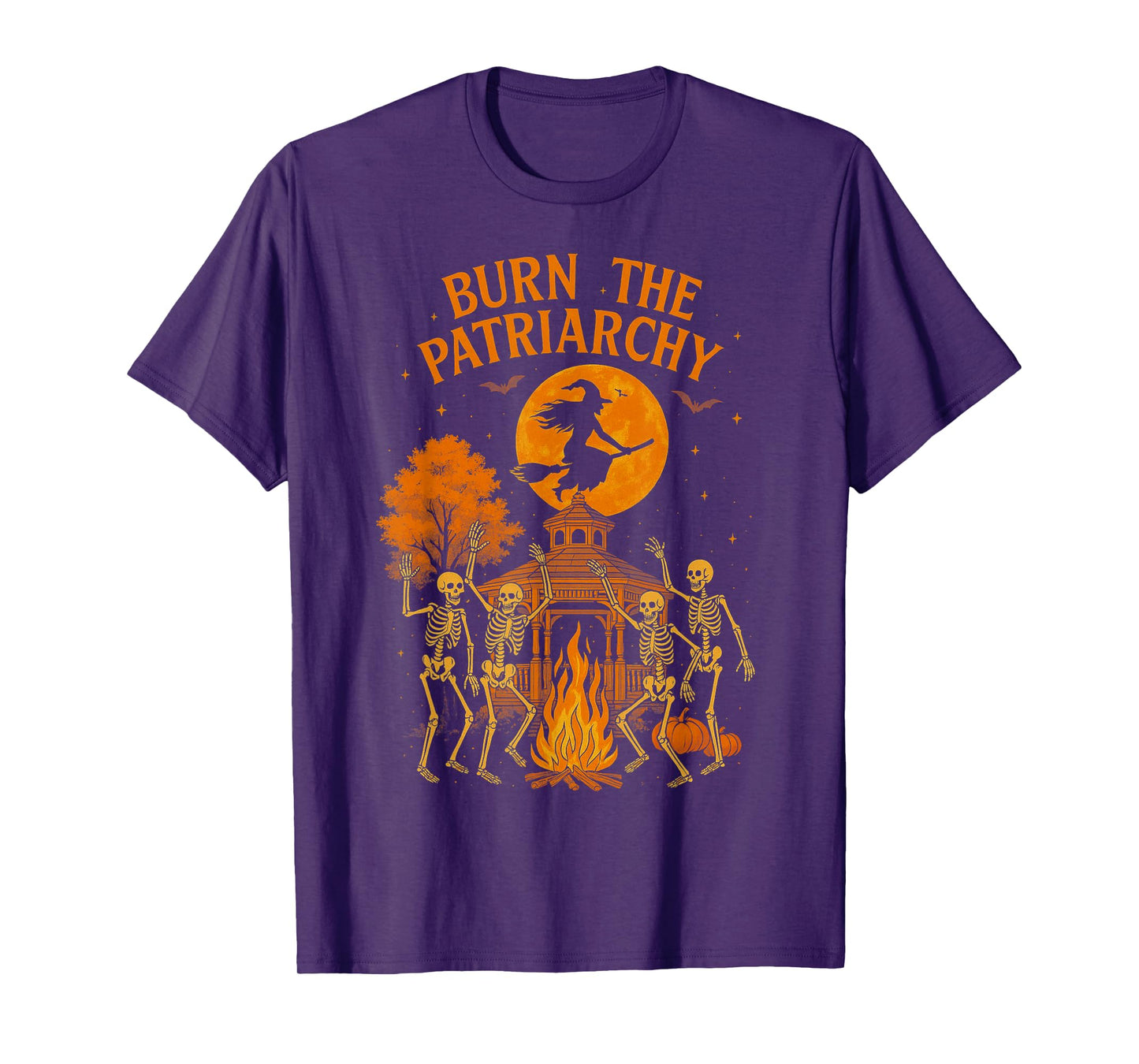 HUGvyn Burn The Patriarchy Feminist Witch Halloween Gazebo T-Shirt