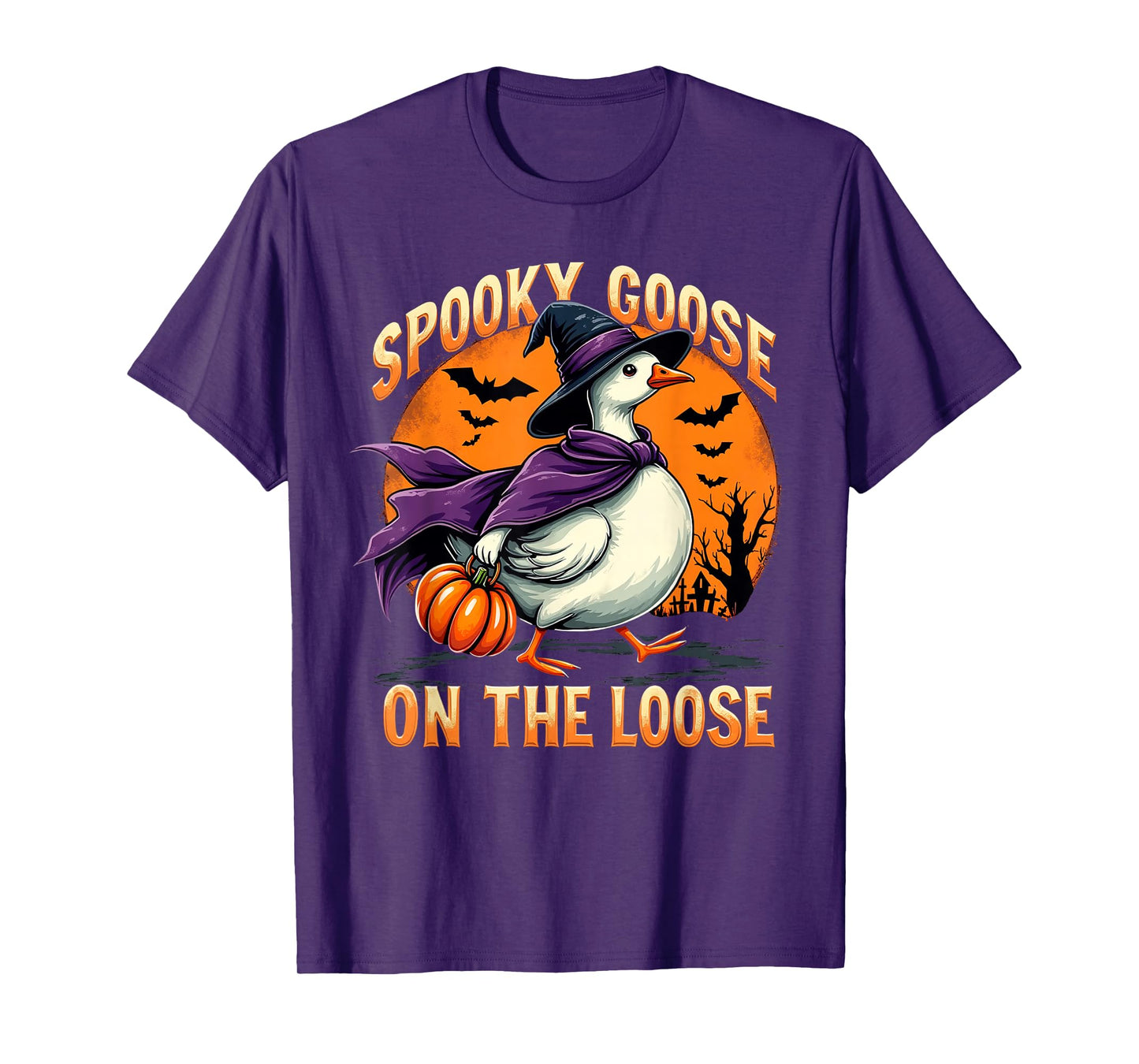 Spooky Goose on The Loose Halloween T-Shirt