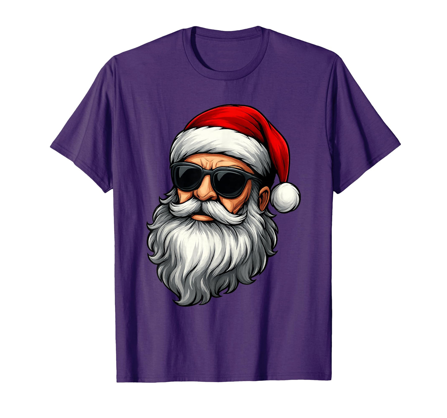 Cool Santa Claus Christmas Face Old Xmas Vintage Holiday T-Shirt