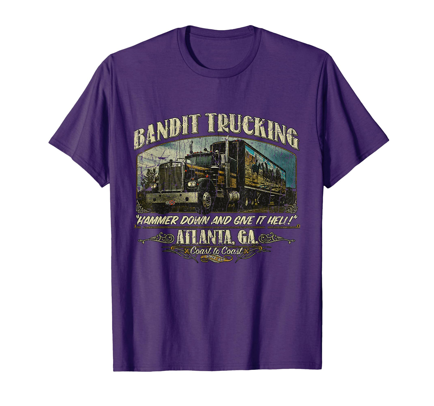 Huiibao Funny The Bandit Retro Trucking 1977 T-Shirt