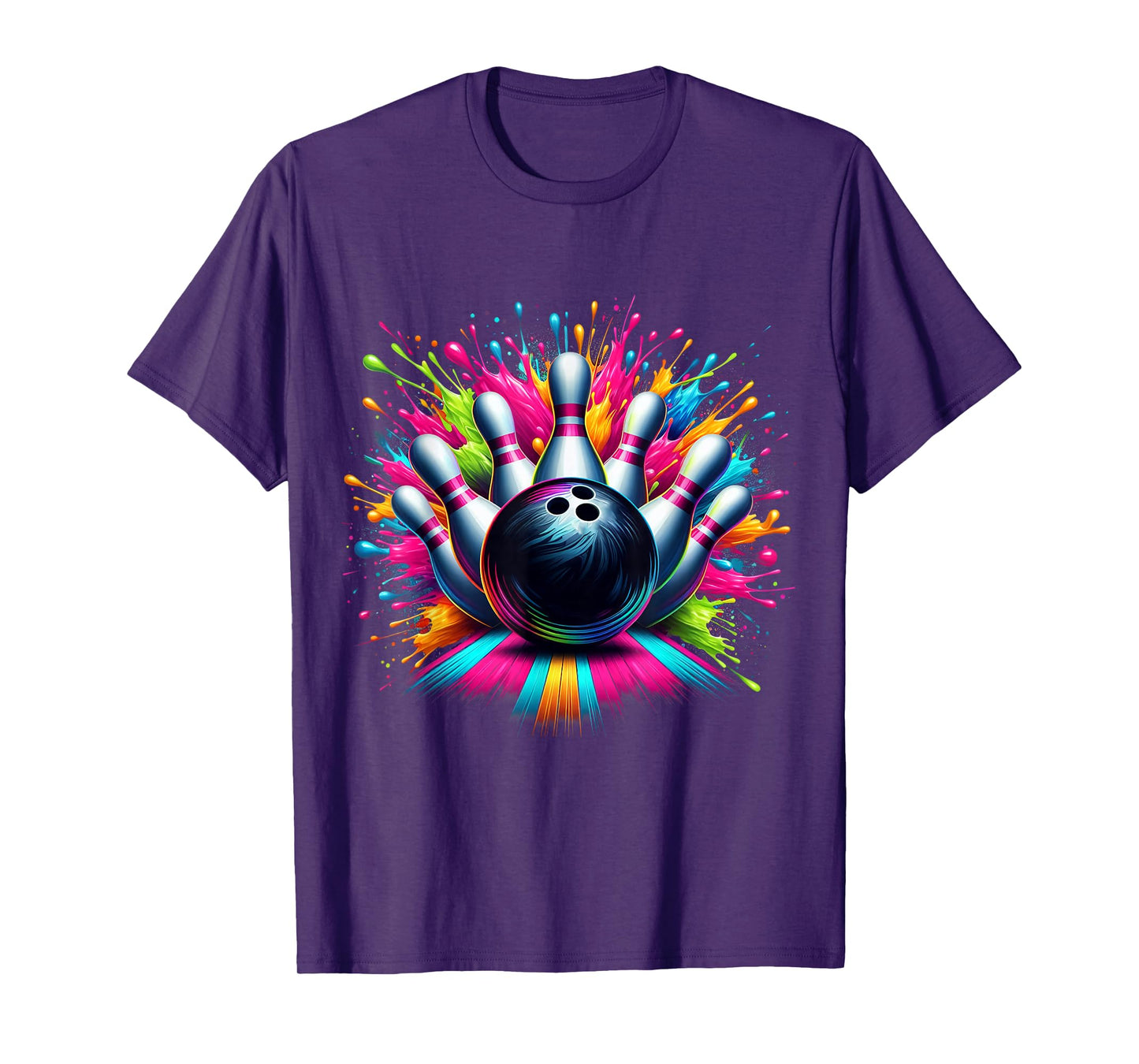 Colorful Bowling Game Day Bowling Cute Vibrant Color T-Shirt