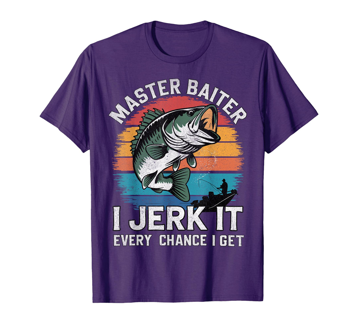 Master Baiter I Jerk It Every Chance I Get Funny Fishing T-Shirt