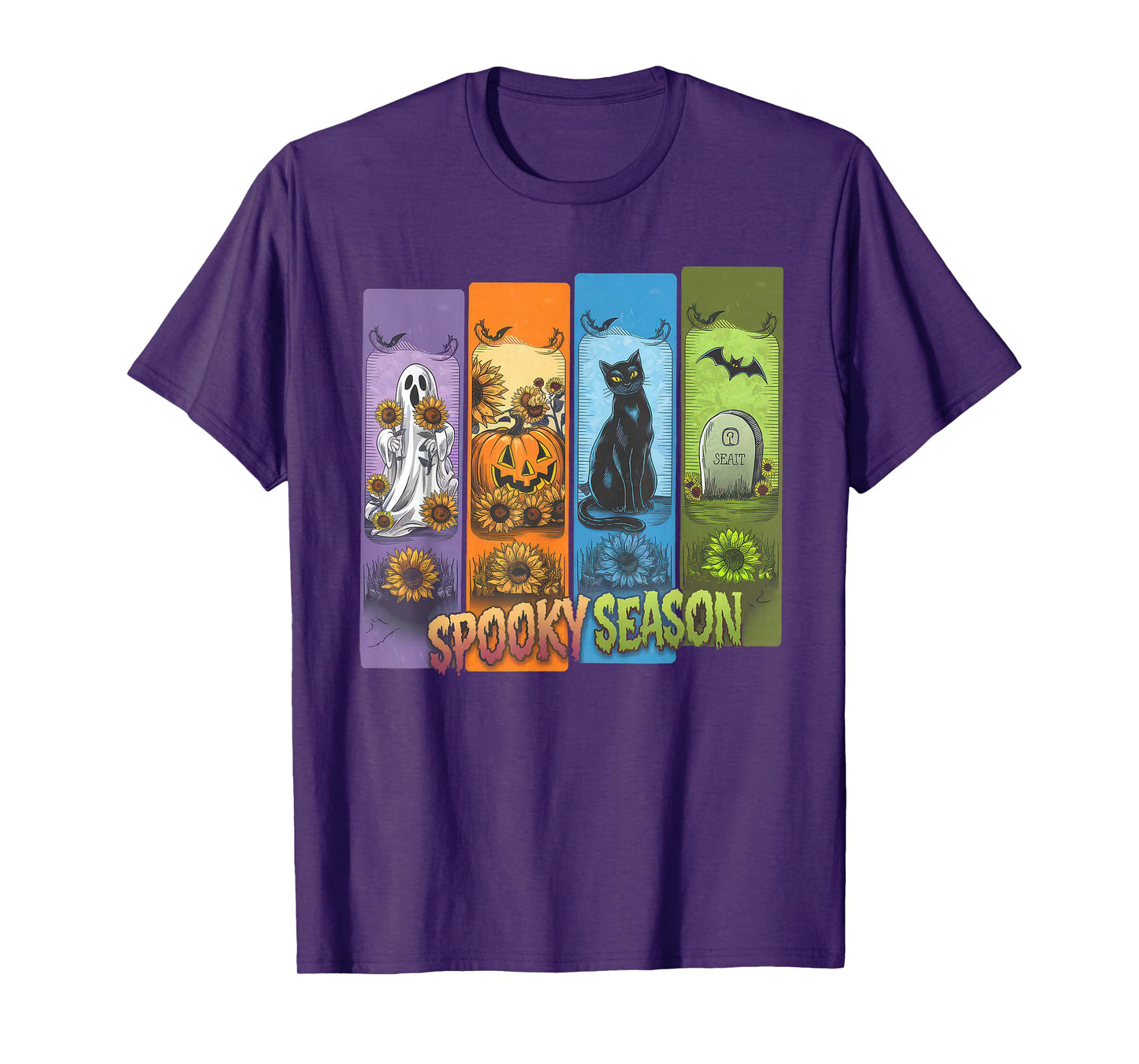 Halloween Tshirt Women Men Skeleton Witch Monster Party T-Shirt