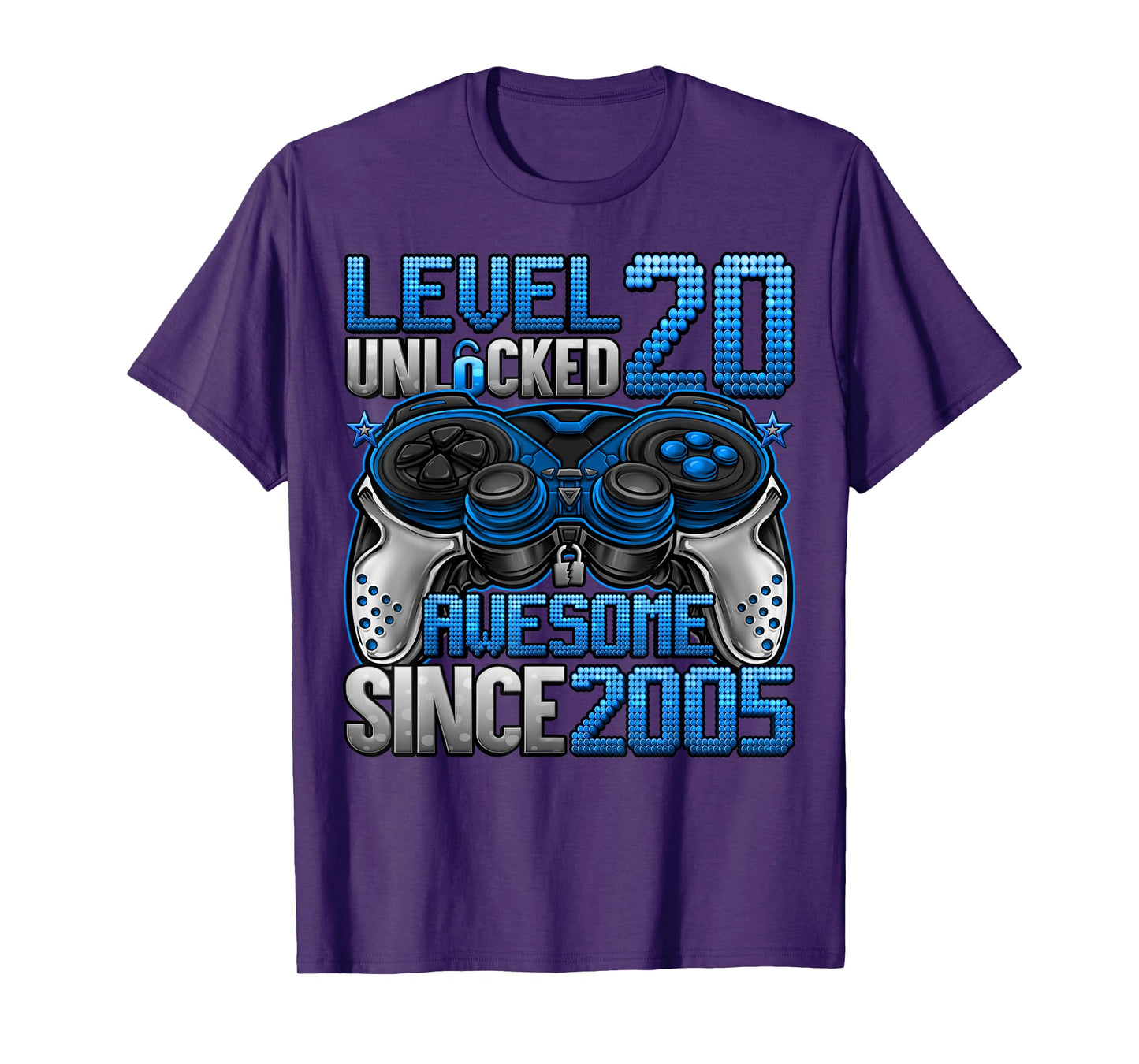 Level 20 Unlocked 20 Year Old Gifts Boys 20th Birthday Boy T-Shirt
