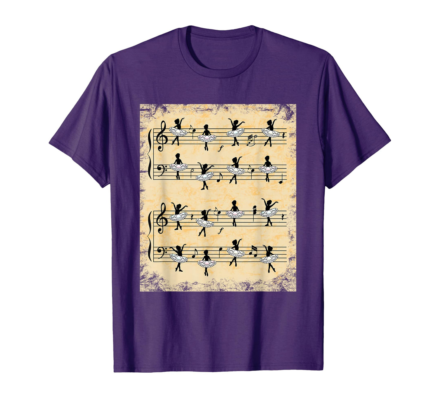 Ballerinas Dance On The Sheet Music Like Notes Vintage T-Shirt