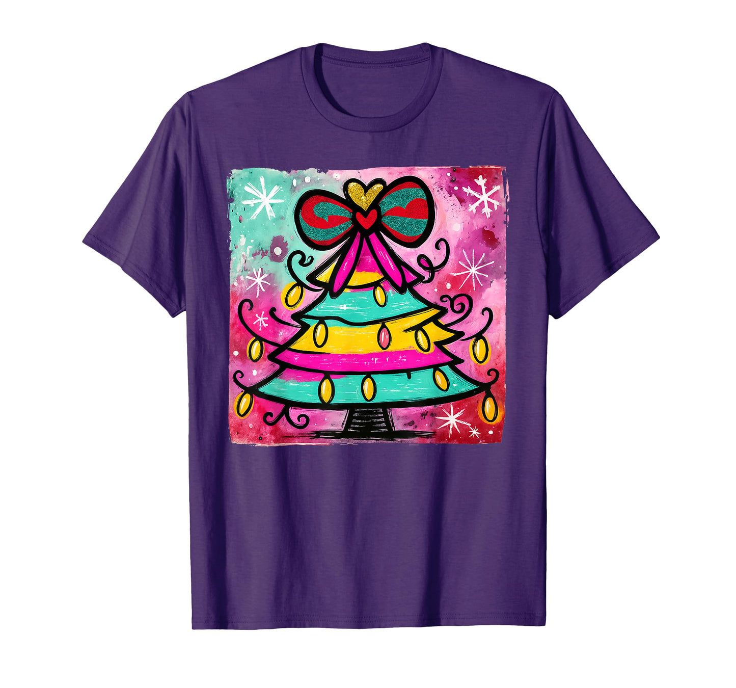 Coquette Christmas Tree Preppy Christmas Merry Christmas T-Shirt