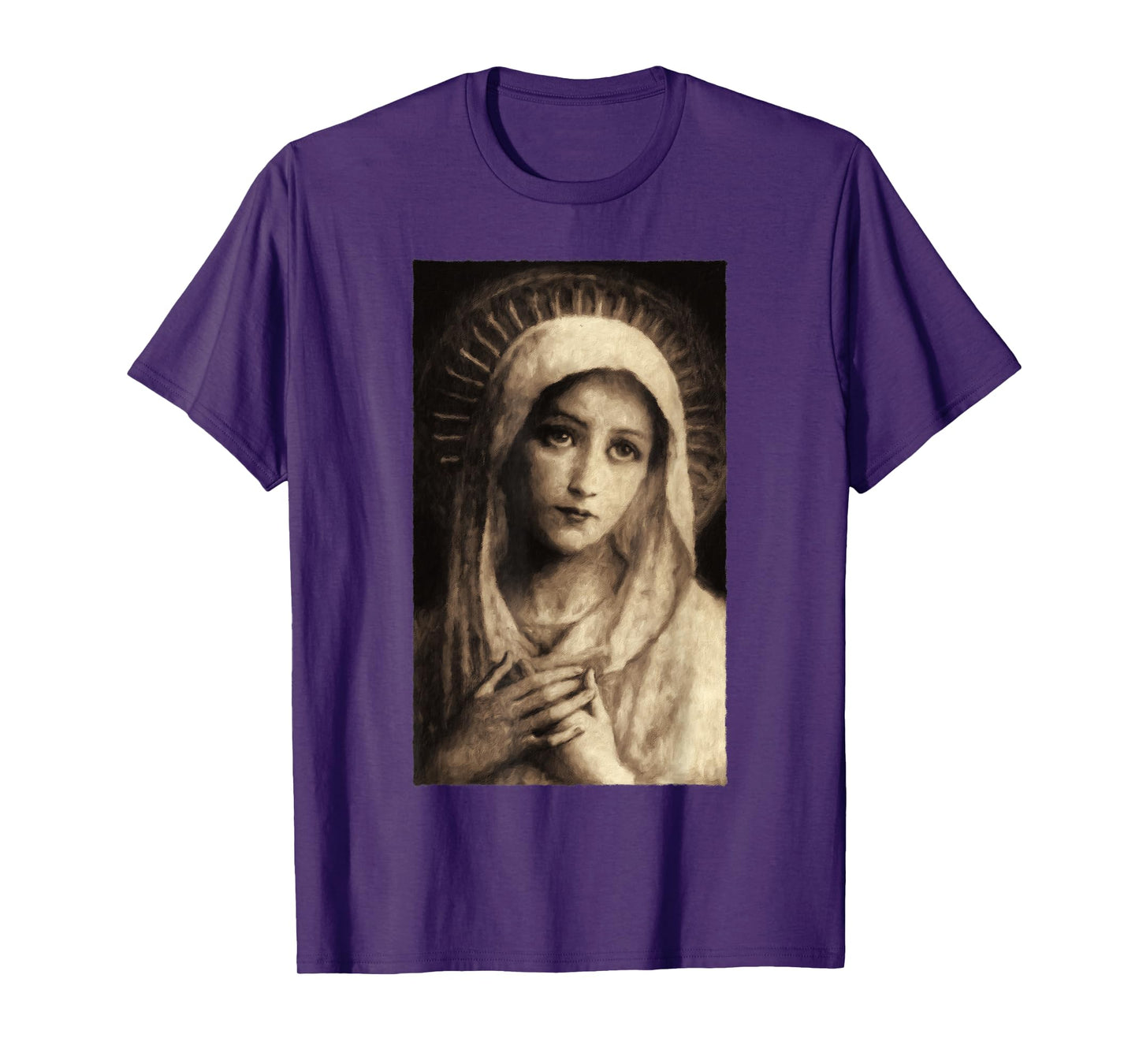 Virgin Mary Maria Catholic Painting T-Shirt