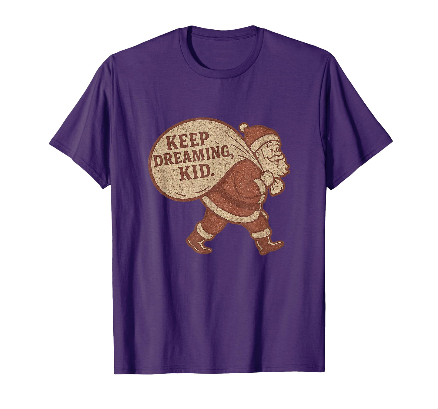 Keep Dreaming Kid Distressed Vintage Santa Christmas T-Shirt