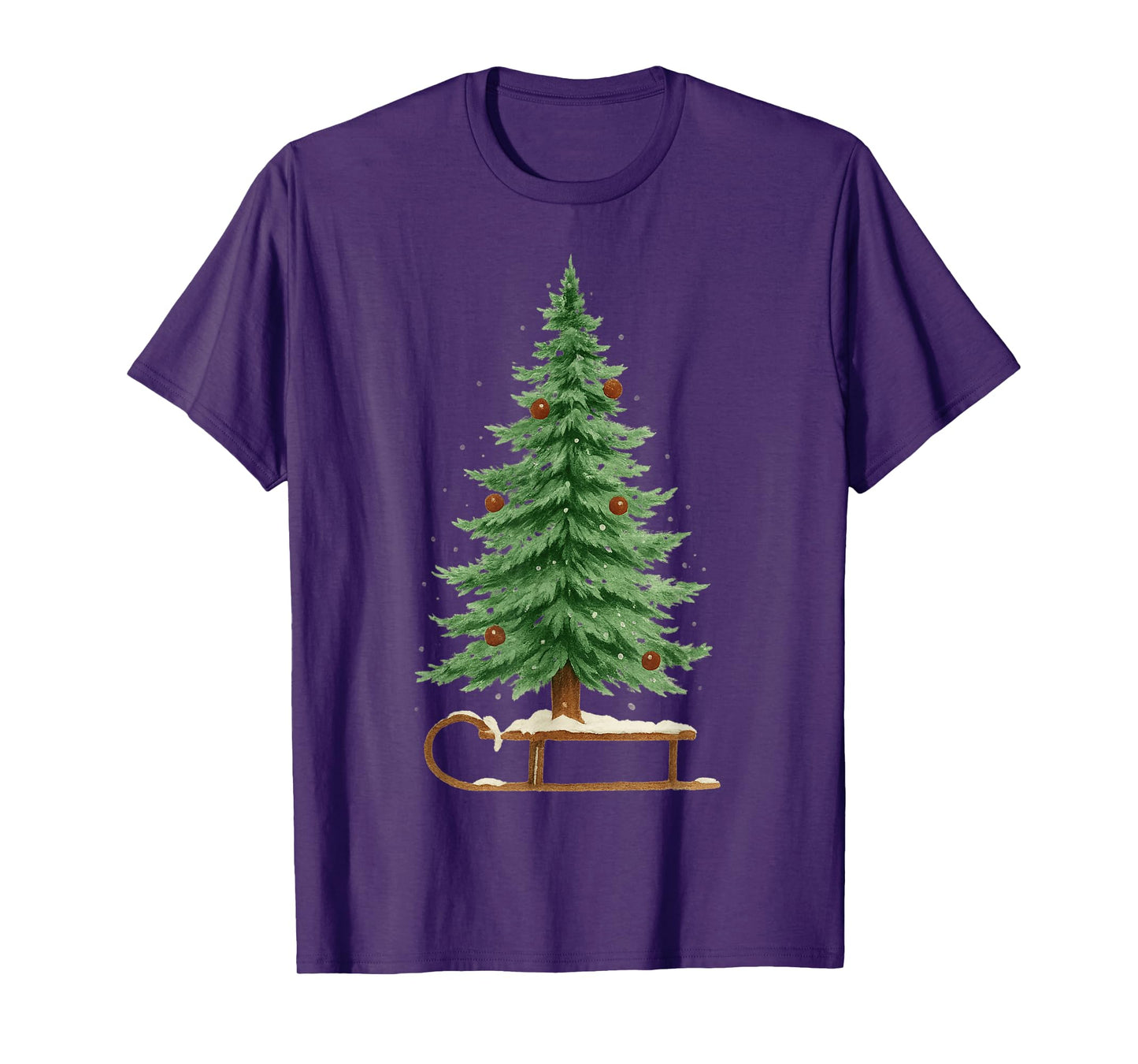 Funny Christmas Sleigh Christmas Tree 2025 Family Matching T-Shirt