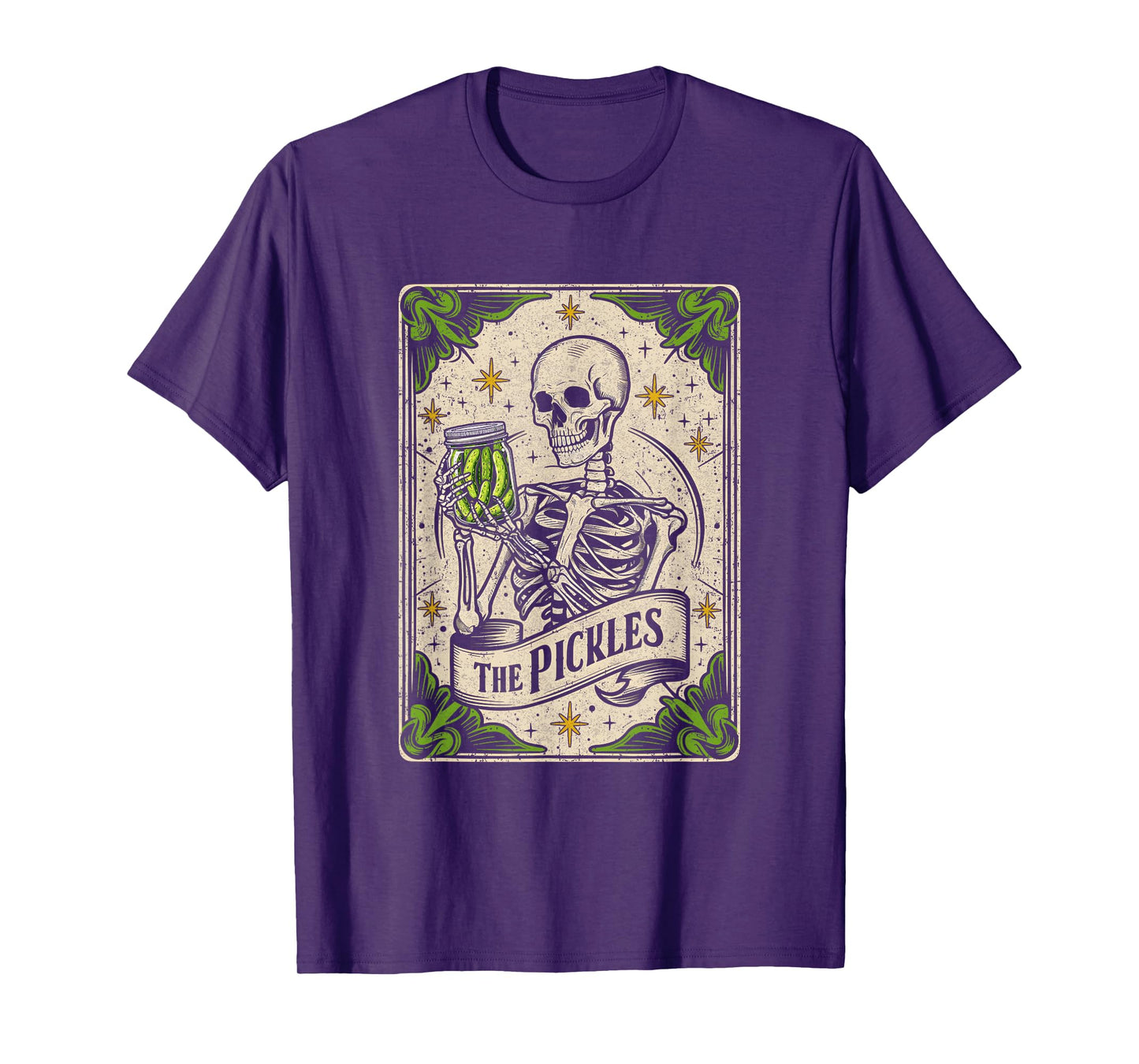 The Pickles Tarot Card Skeleton Canning Season Gardener T-Shirt