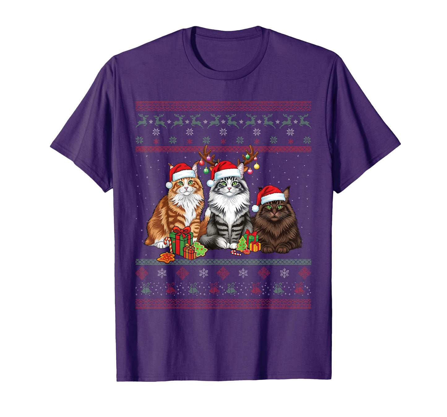 Love Persian Cats Happy Christmas Funny Ugly Christmas T-Shirt