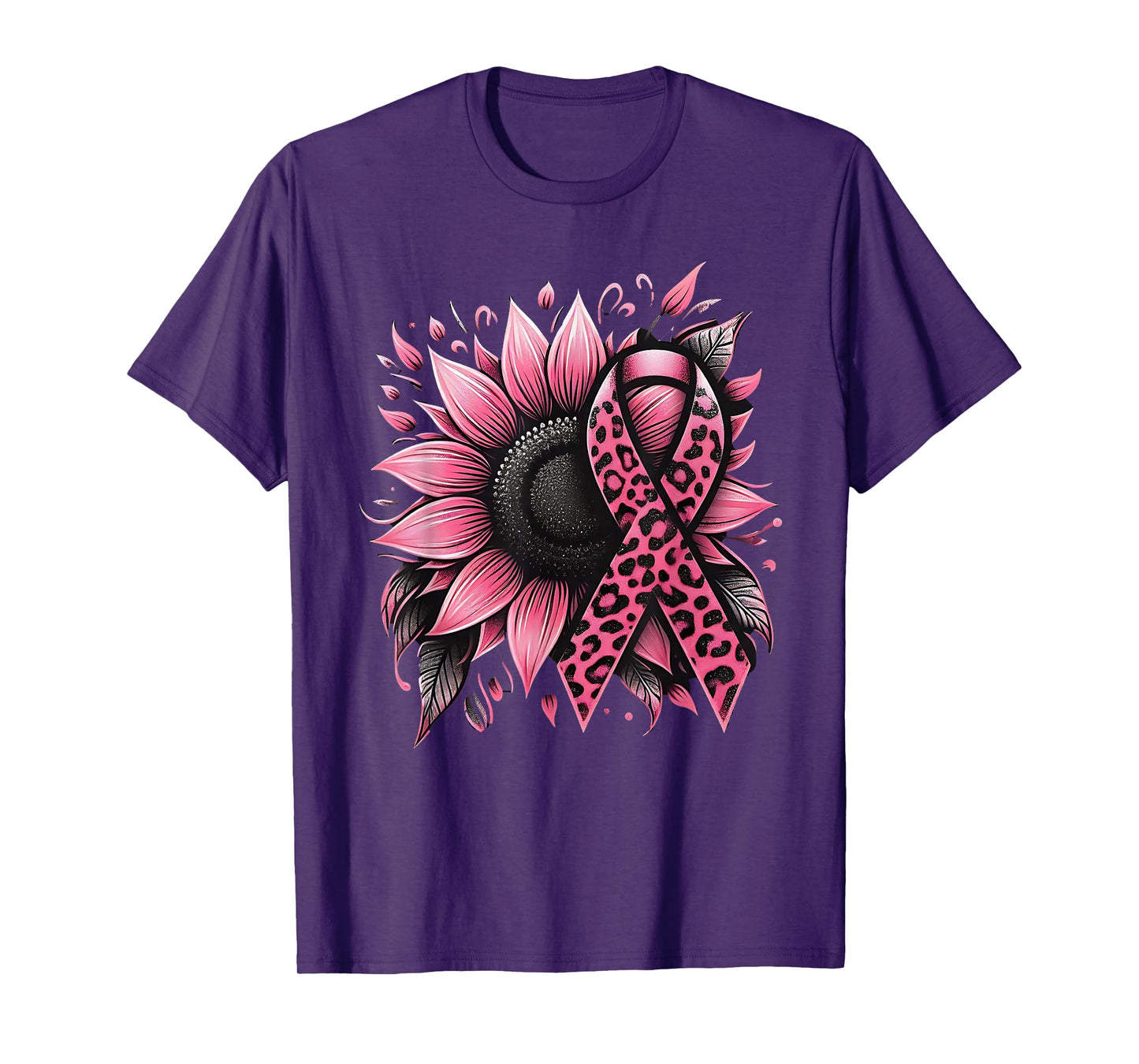 Sunflower Pink Breast Cancer Awareness T-Shirt