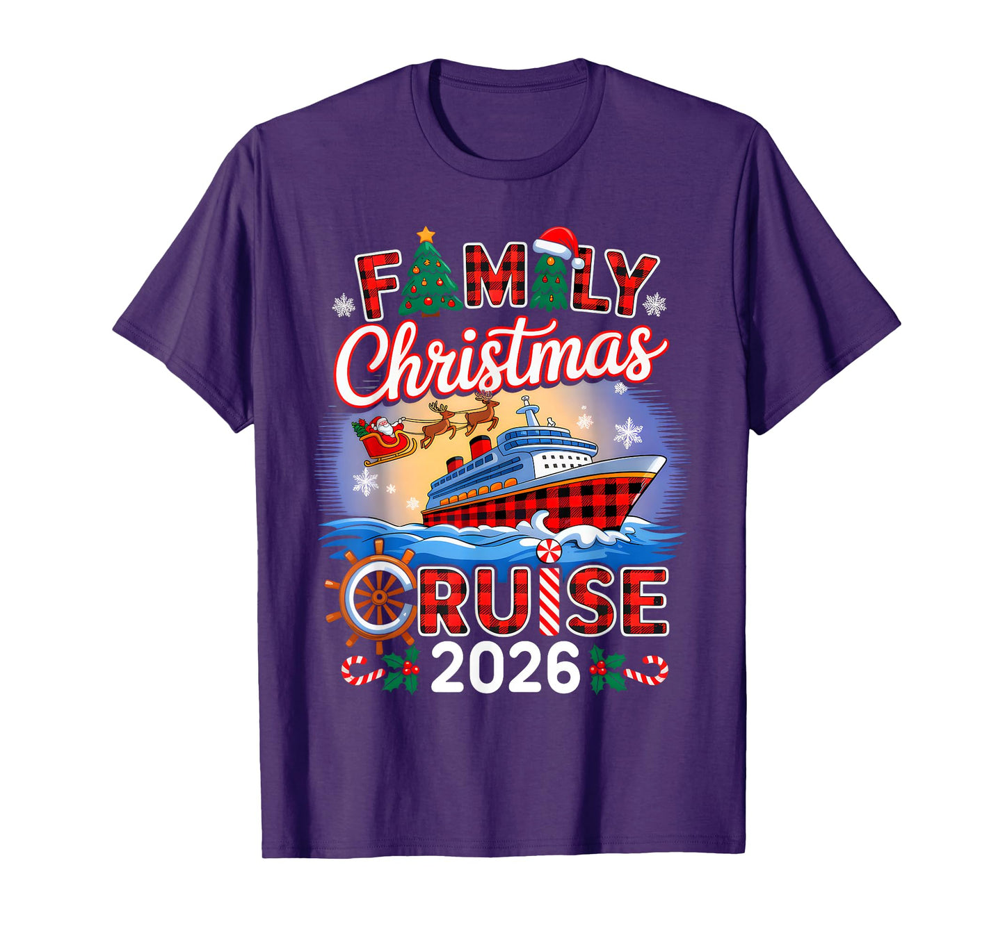Family Christmas Cruise 2026 Matching Family Cruise Holiday T-Shirt