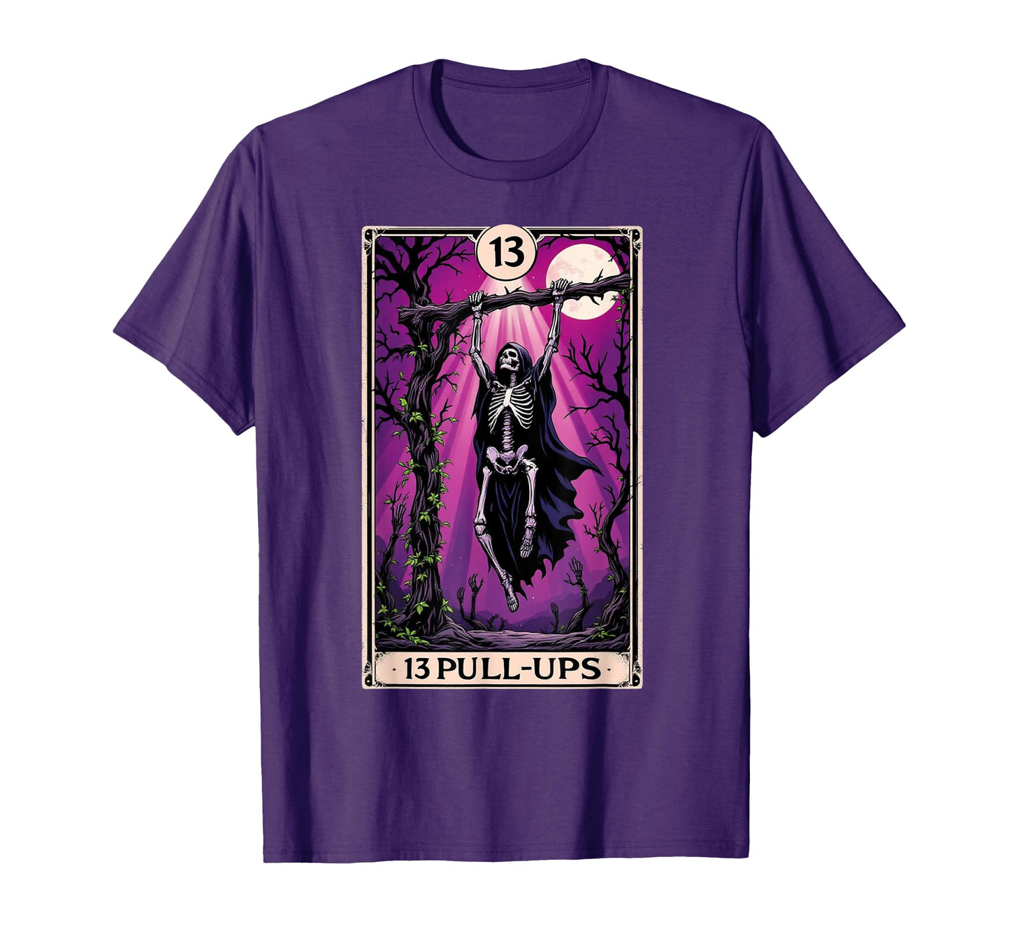 Funny Tarot Card Pullup Gym Occult Workout Pull-up T-Shirt