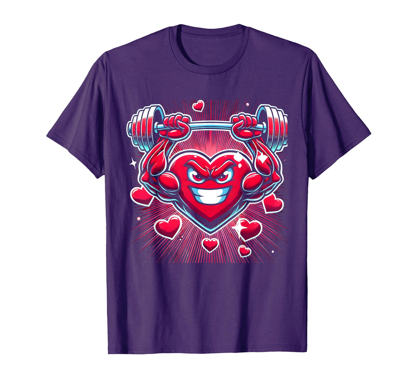 Valentines Day Heart Weightlifting Funny Deadlift Fitness T-Shirt