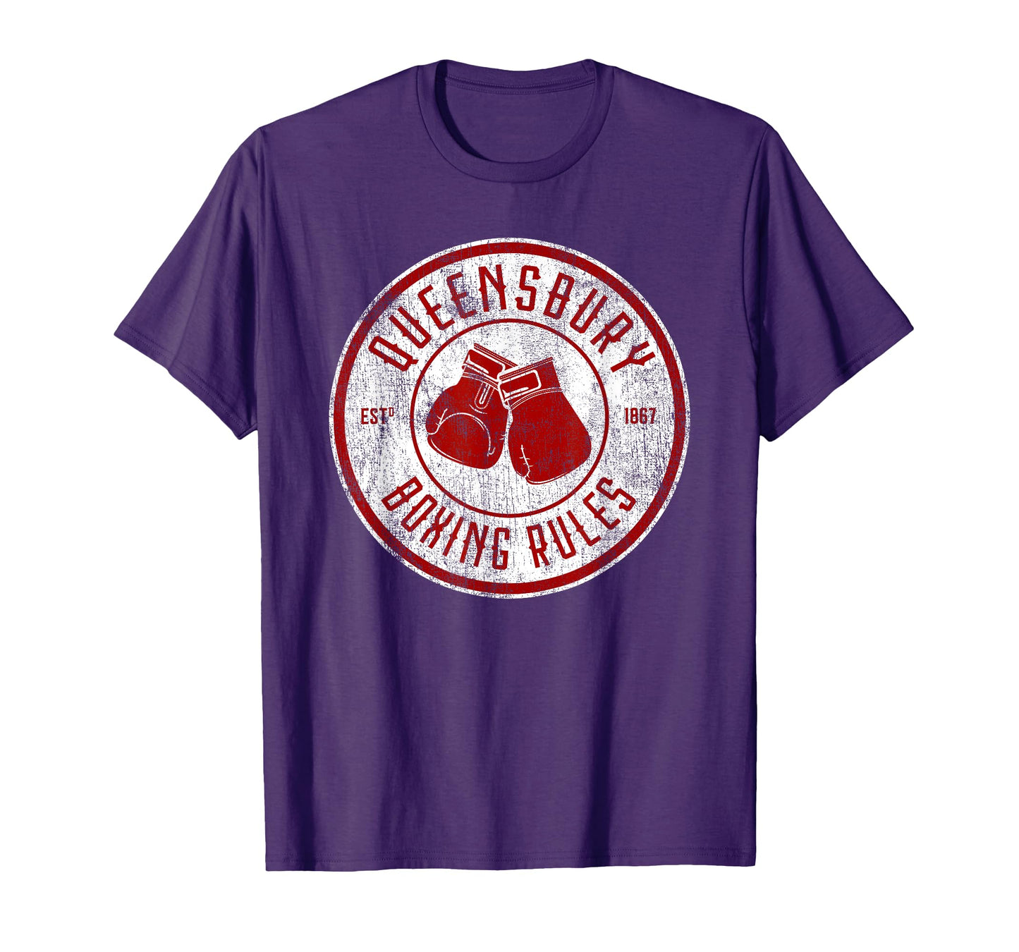 Distressed Queensbury Boxing Rules - Vintage Boxing T-Shirt