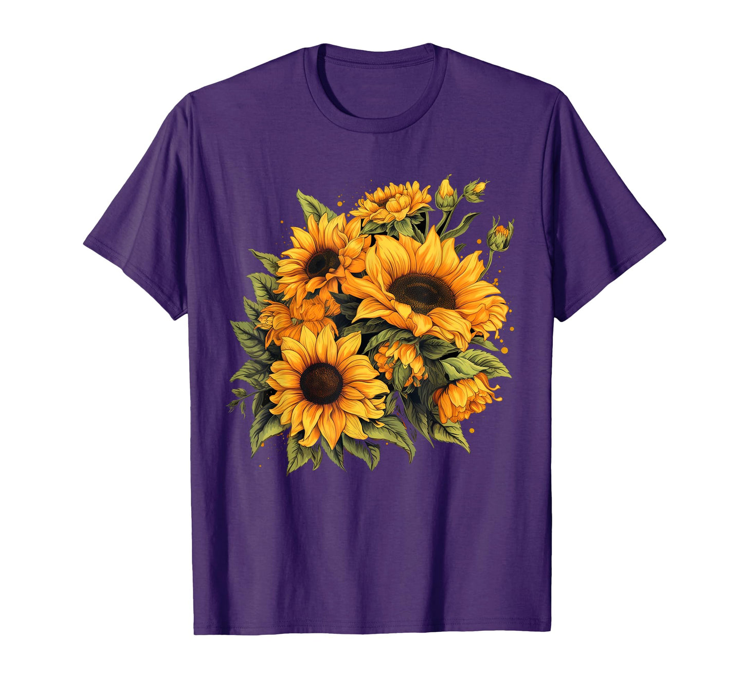 Yellow Sunflowers Cute summer flowers Floral Positivity T-Shirt