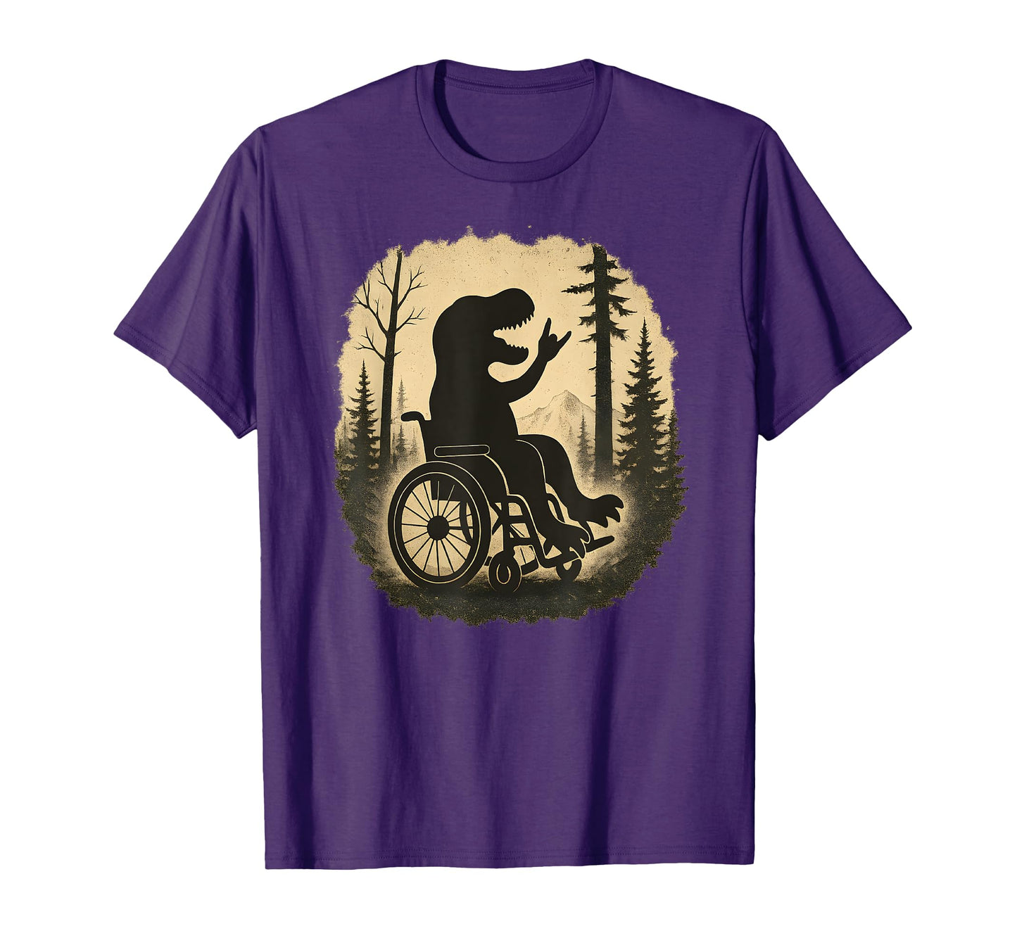 Retro T Rex Wheelchair Dinosaur Handicap Disabled Boys Kids T-Shirt