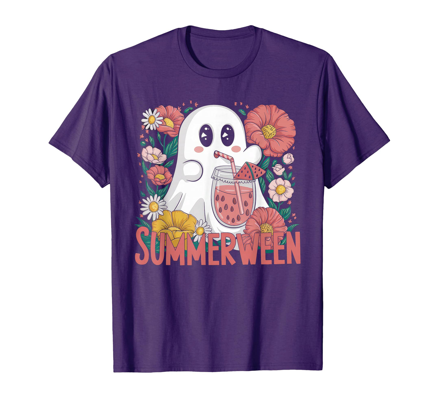 Halloween Tshirt Women Men Skeleton Witch Monster Party T-Shirt