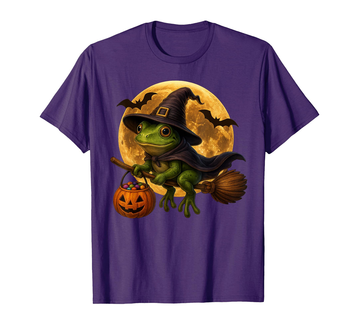 Frog Witch Halloween Tees for Men Women Girls Costume Gifts T-Shirt