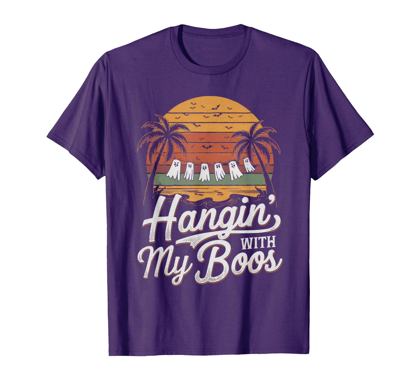 Hangin' with My Boos Tshirt Halloween Ghost Scary Witch Men T-Shirt
