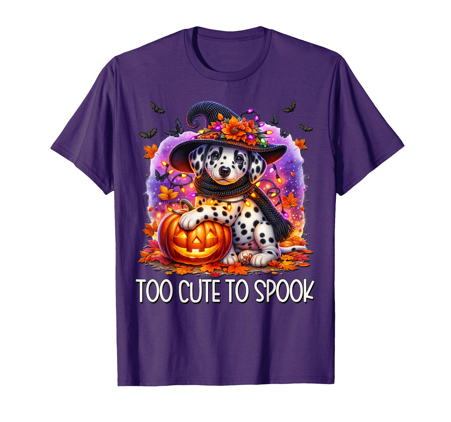 Halloween Dalmatian Puppy is Too Cute to Spook for Dog Lover T-Shirt