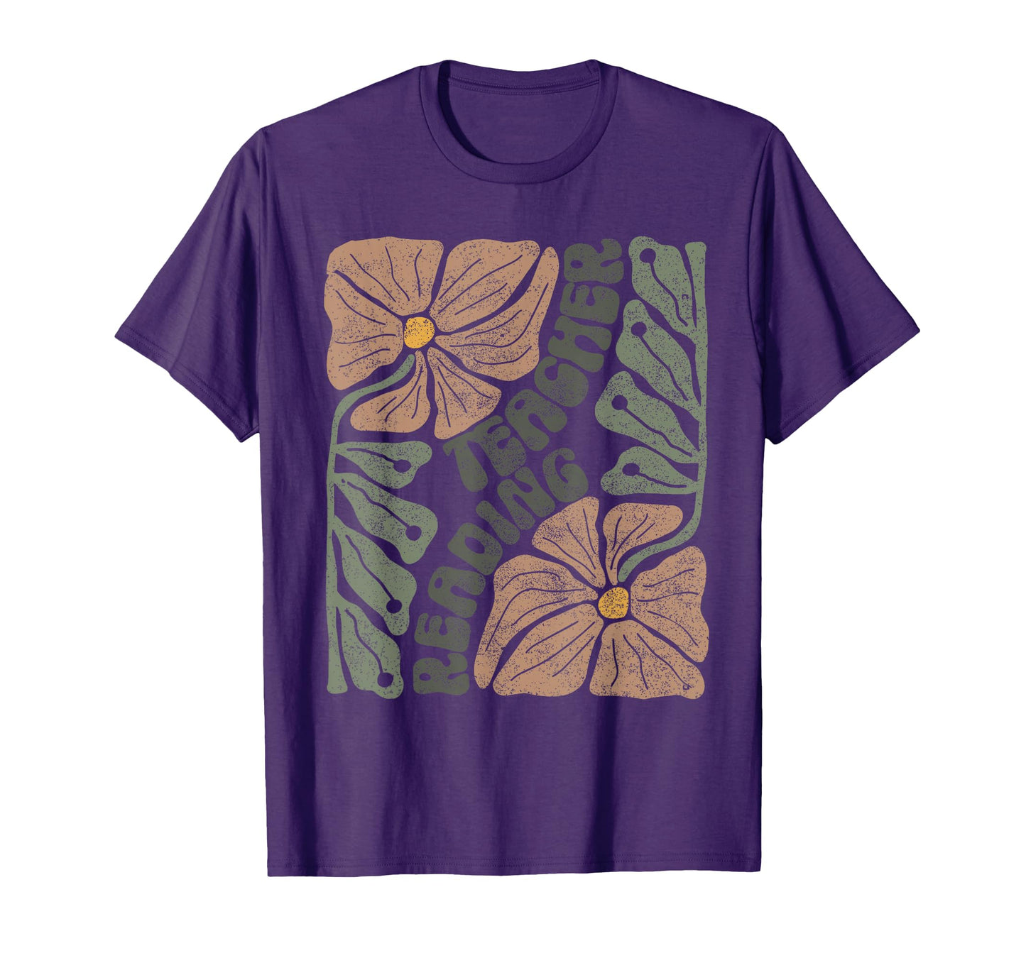 Boho Floral Reading Teacher Retro Reading Specialist Wildfl T-Shirt