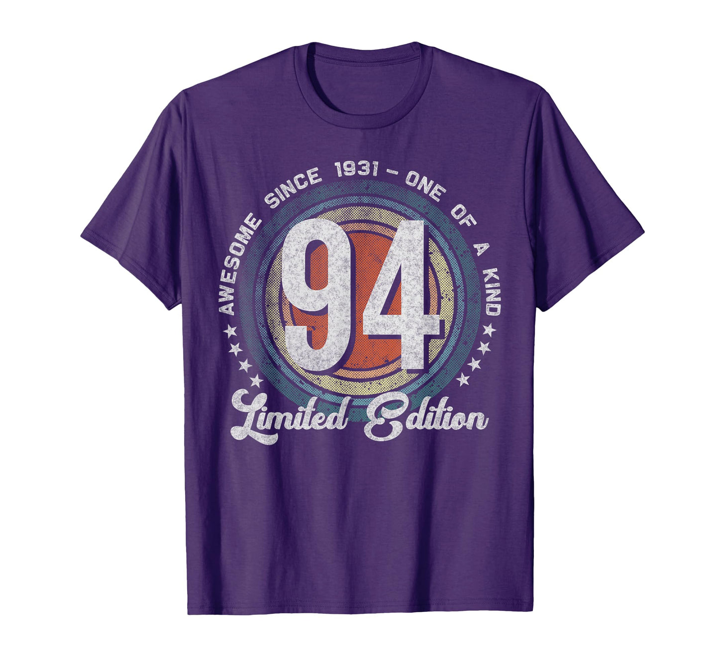 94 Year Old Gifts Vintage 1931 Limited Edition 94th Birthday T-Shirt