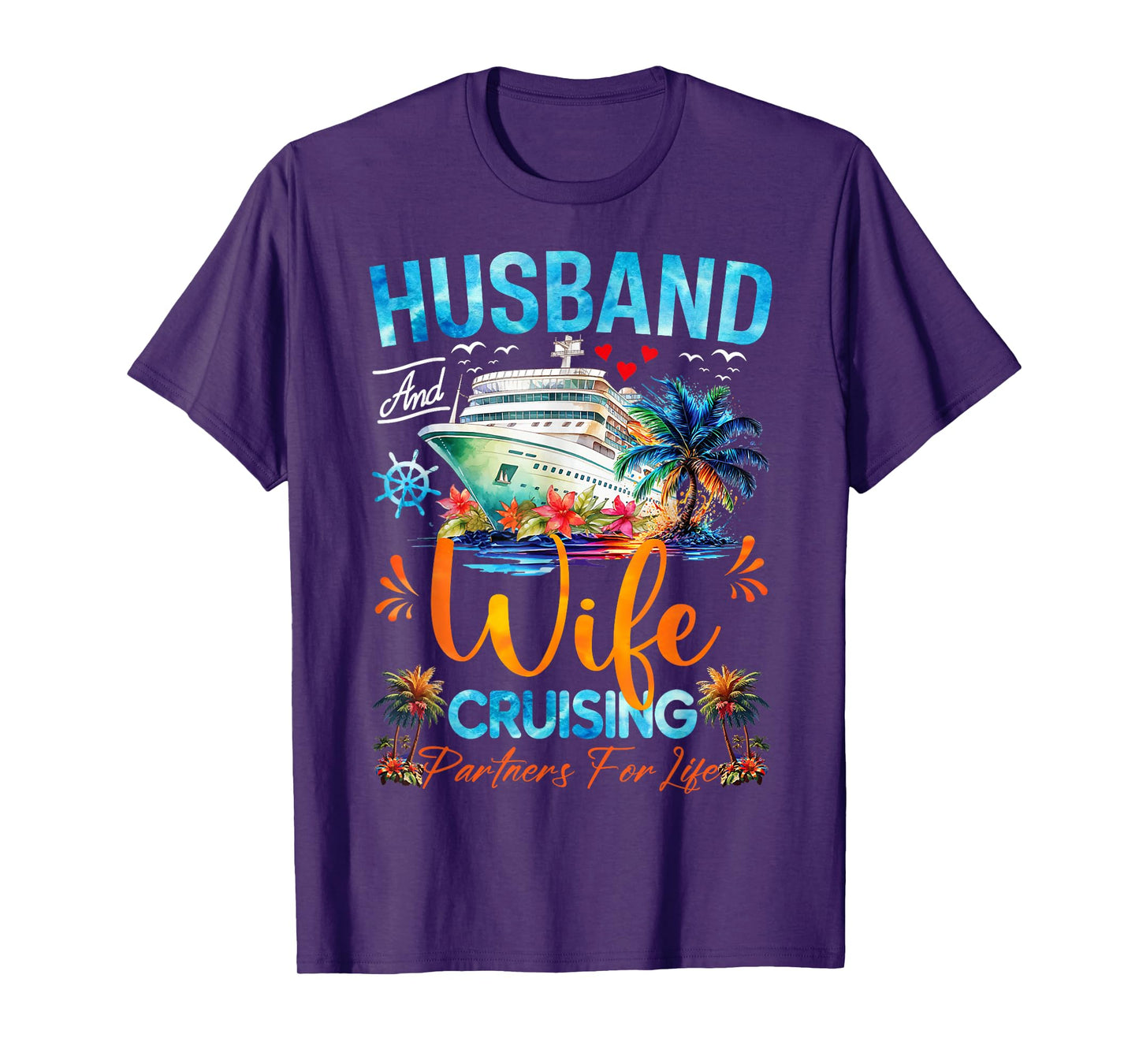 Matching Couple Shirt Husband Wife Cruising 2025 Tee Cruise T-Shirt