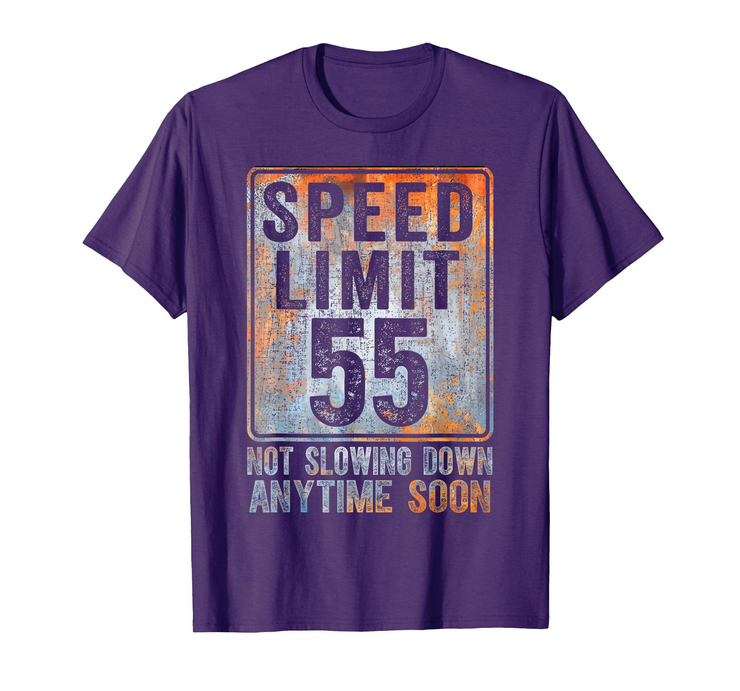 55th Birthday Speed Limit Sign Funny 55 Year Old Vintage Men T-Shirt