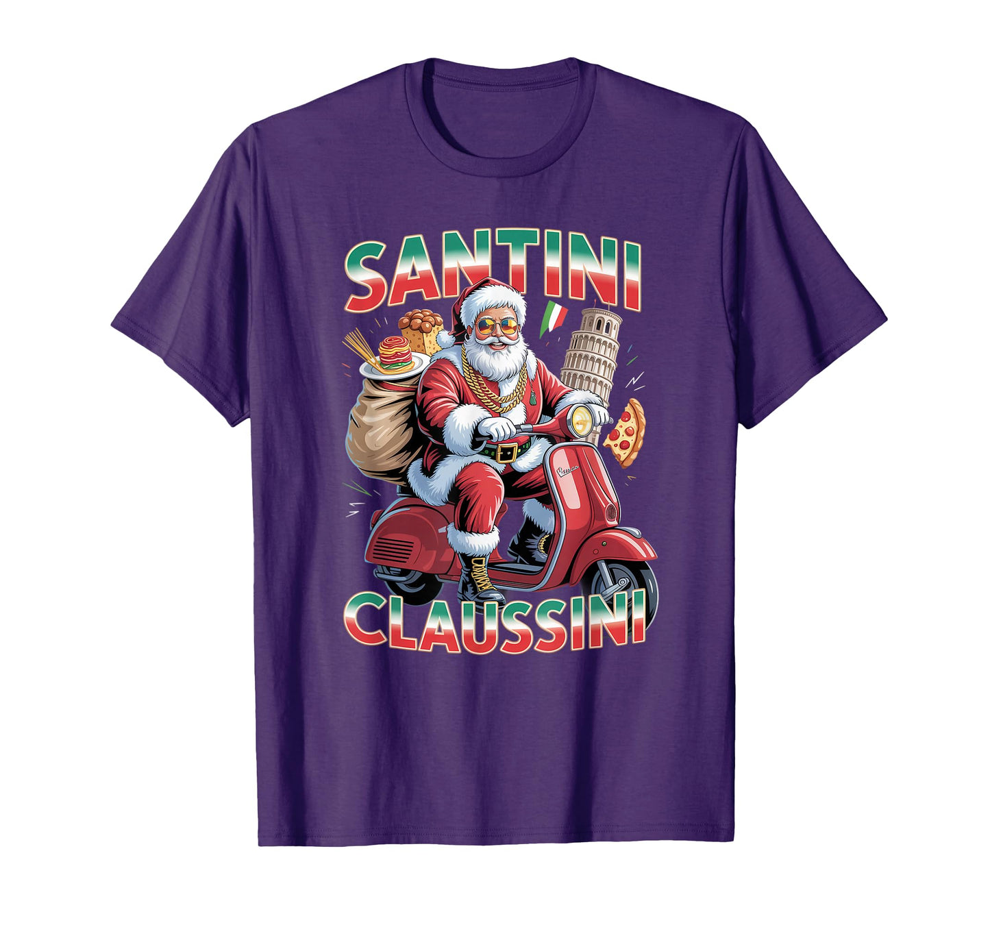 Italian Brainrot Christmas Santini Claussini Funny Santa T-Shirt