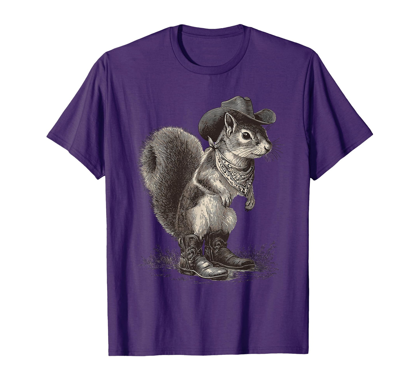 Country Cowboy Squirrel Vintage Rodeo Cowgirl Western Texax T-Shirt