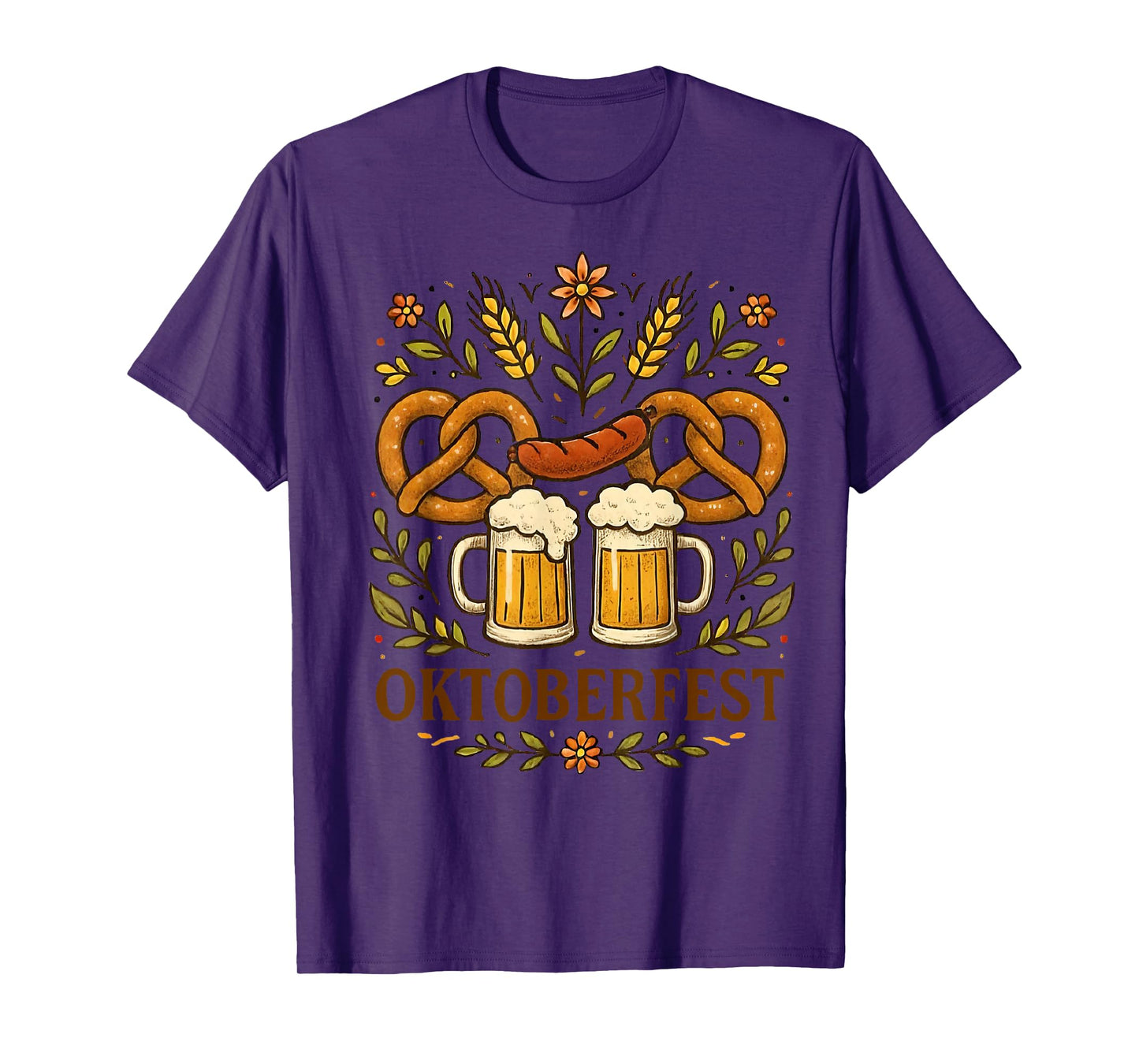 Funny Oktoberfest German Drinking Men Women Vintage T-Shirt