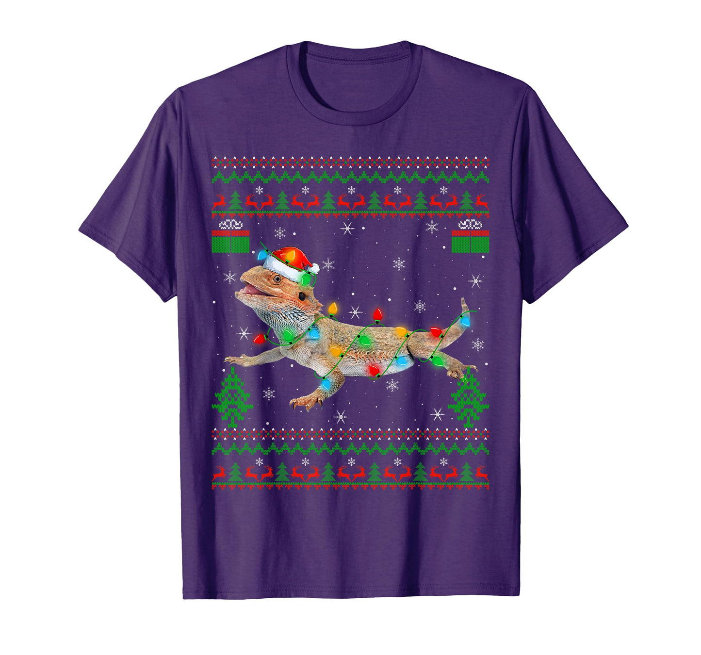 Bearded Dragon Ugly Christmas Sweaters Funny Xmas Pajamas T-Shirt