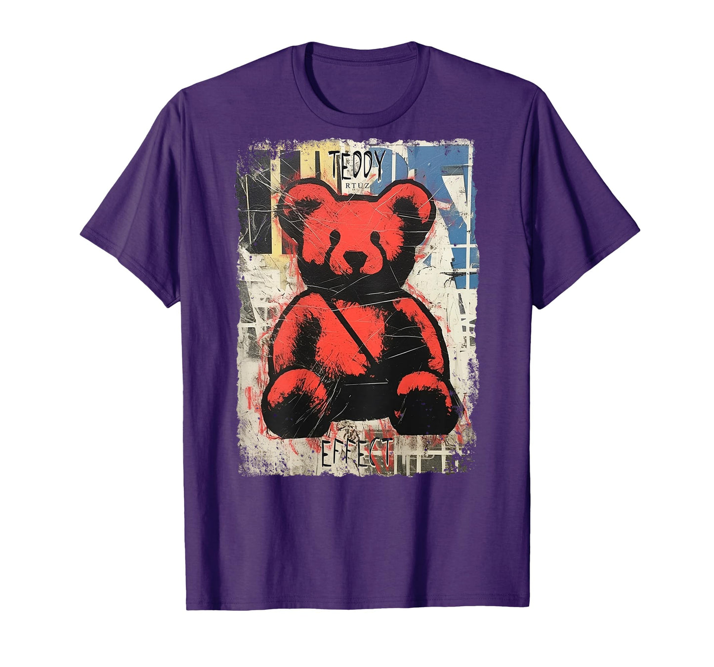 RTUZ Hip Hop Vintage Edgy Urban Y2K Back Print Streetwear T-Shirt - Unisex-Adults & Kids - Black - Small - Classic Sleeve - Crew Collar - Cotton & Polyester - Machine Wash