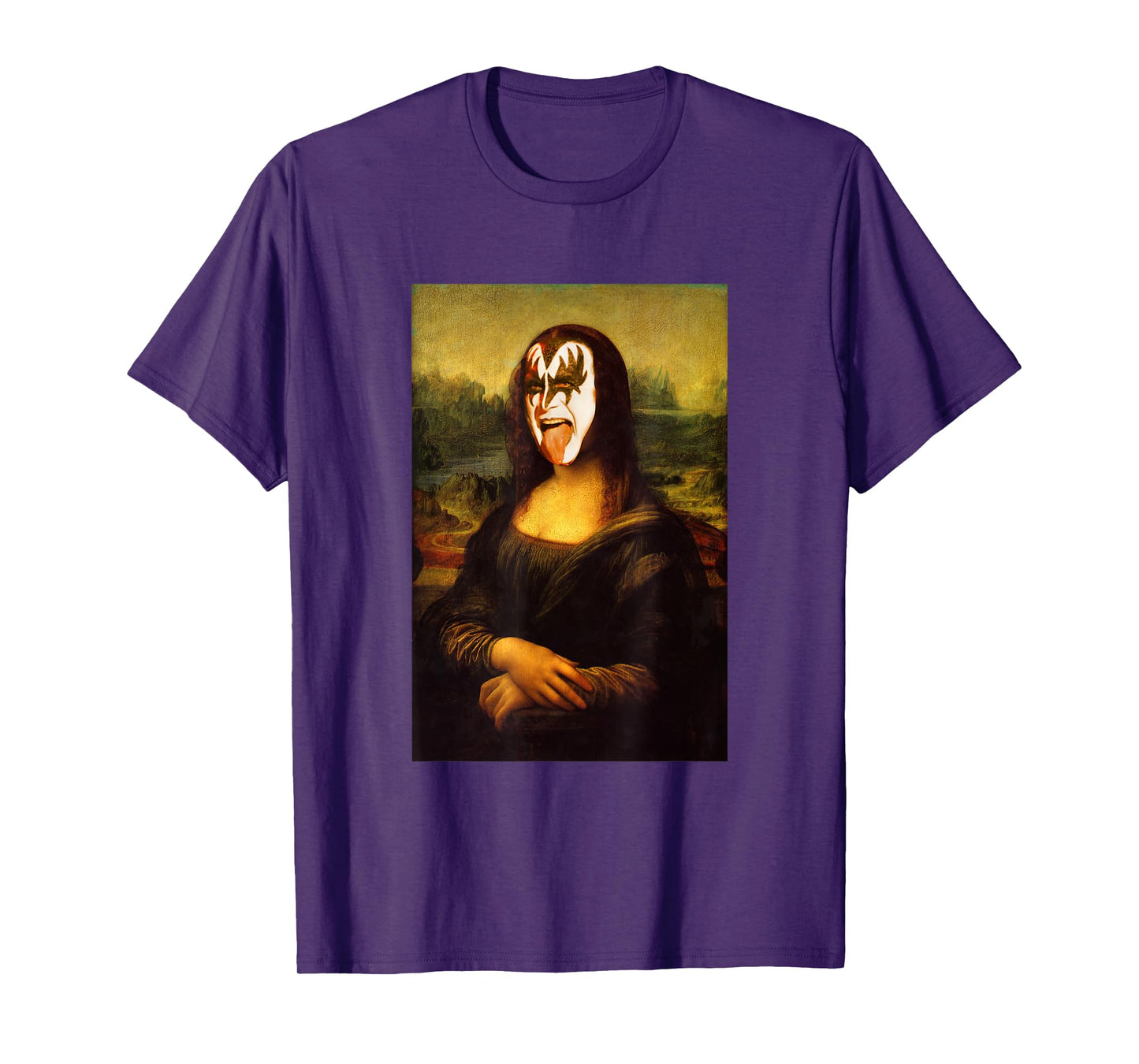 Mona Tongue Lisa Rockn roll Heavy Metal Rock T-Shirt