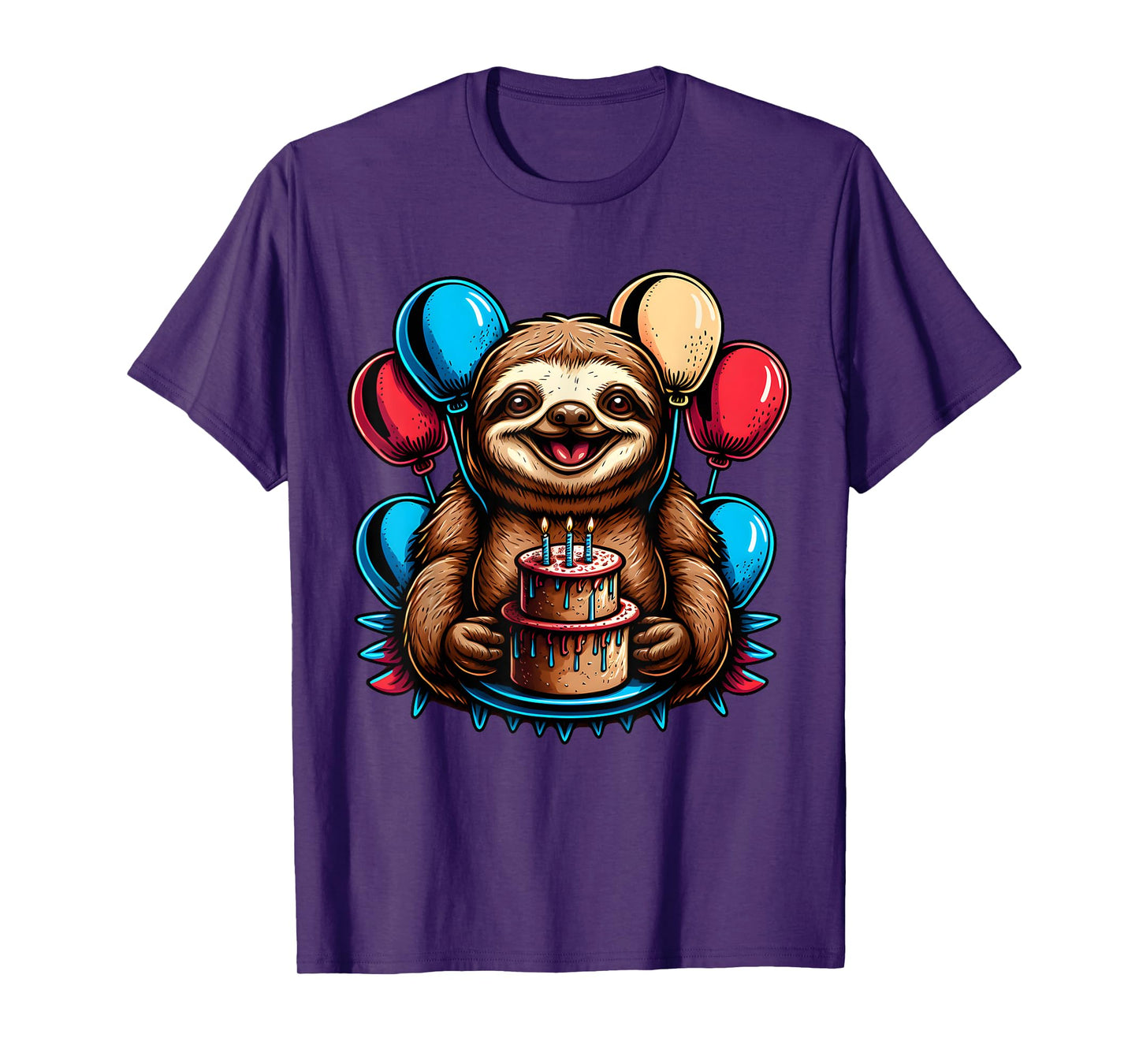 Sloth Birthday Shirt Girl Boy Mom Lazy Sloths Gift T-Shirt