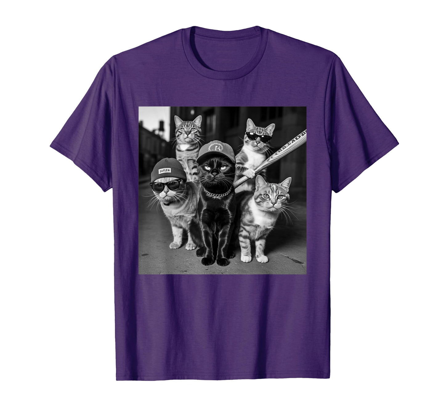 Gangster Cat Funny Cat Gang Squad Lover Hip Hop Streetwear T-Shirt