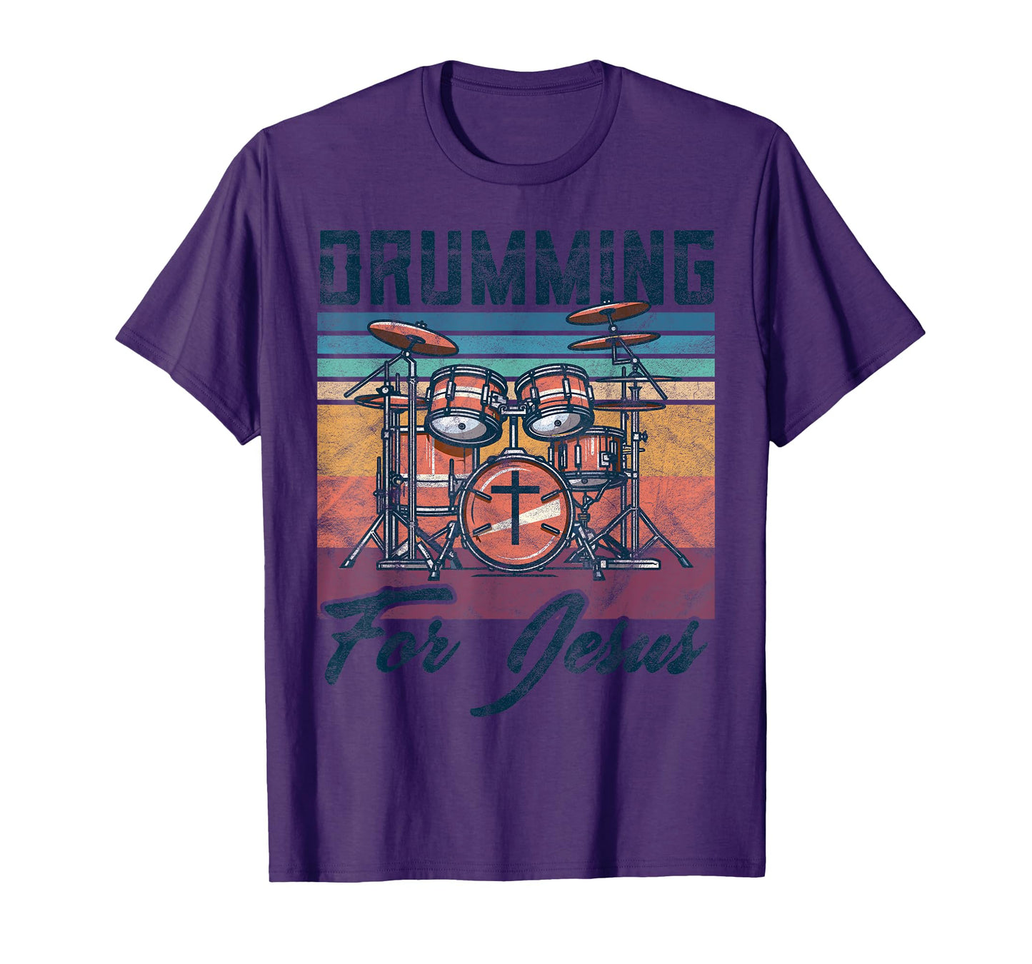 Drummer Drumming Drums Percussion I Drumming for jesus T-Shirt