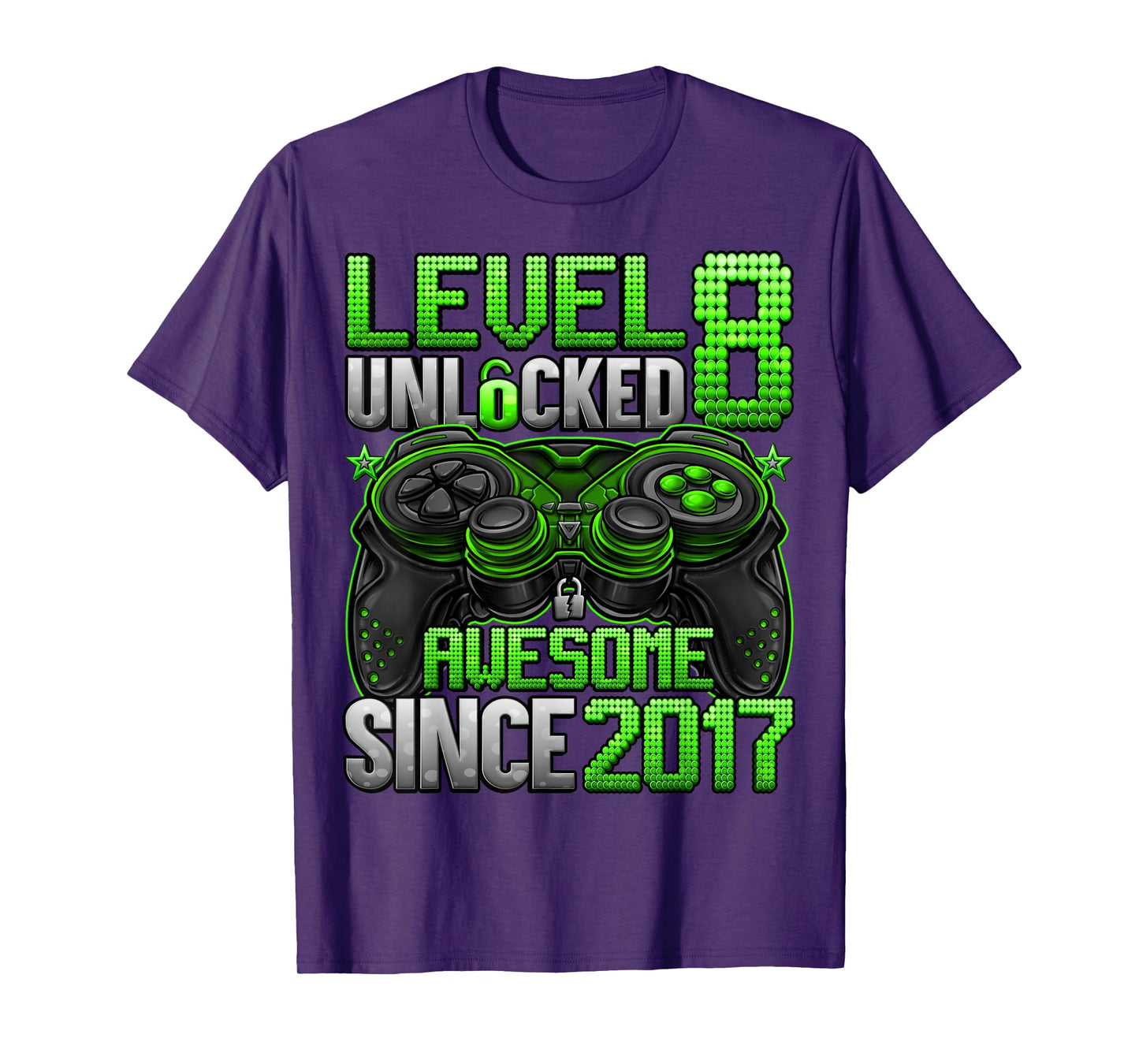 Level 8 Unlocked 8 Year Old Gifts For Boys 8th Birthday Boy T-Shirt
