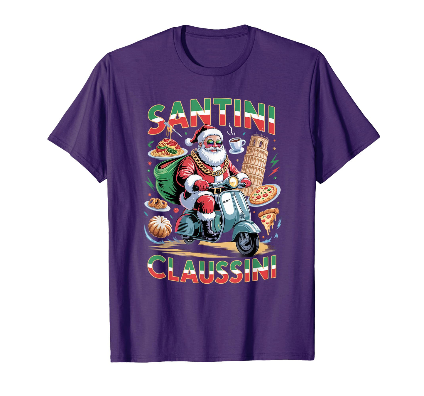 Italian Brainrot Christmas Santini Claussini Funny Santa T-Shirt