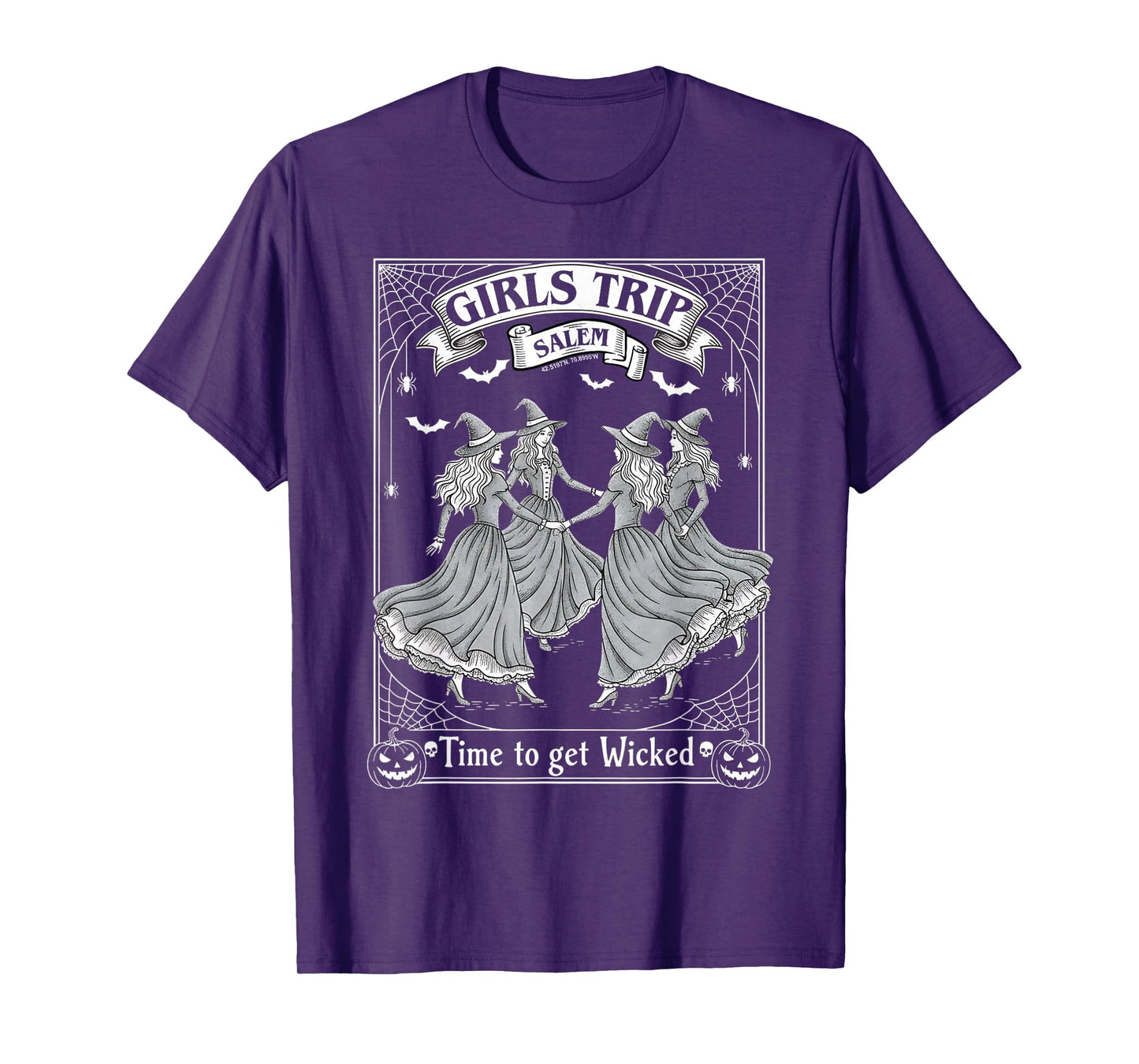 Halloween Witch Salem, Girls Trip Salem Time to Get Wicked T-Shirt